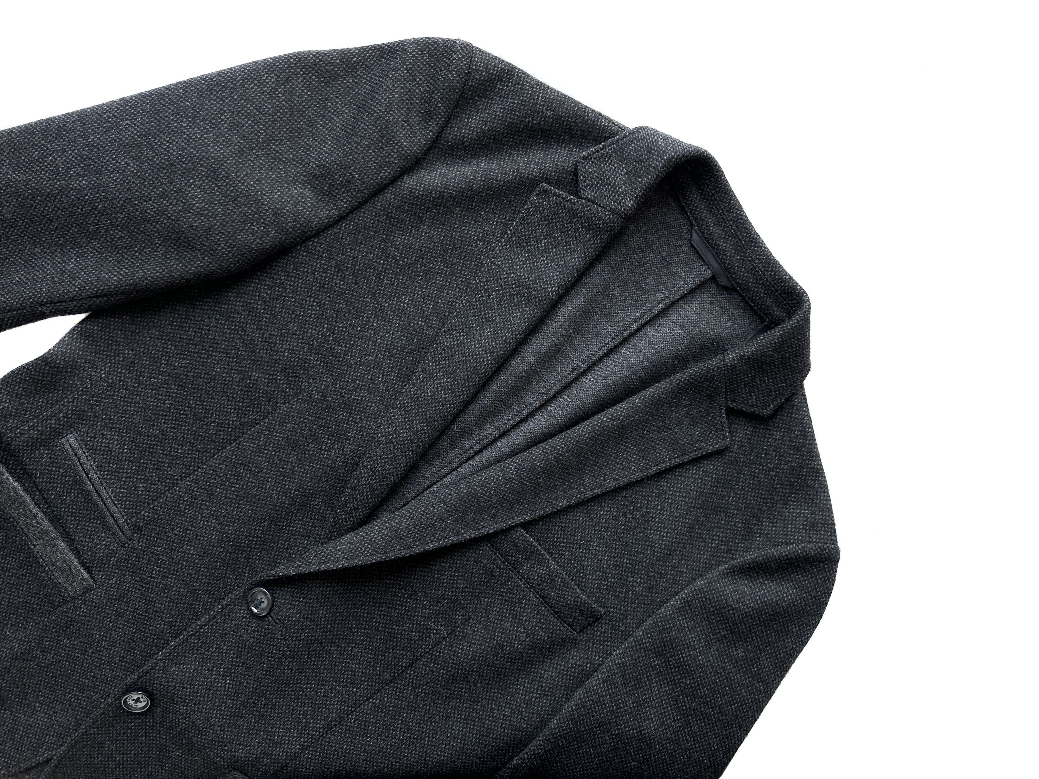 Hugo × Hugo Boss Hugo Boss dark grey melange wool blazer Size 48R - 3 Thumbnail
