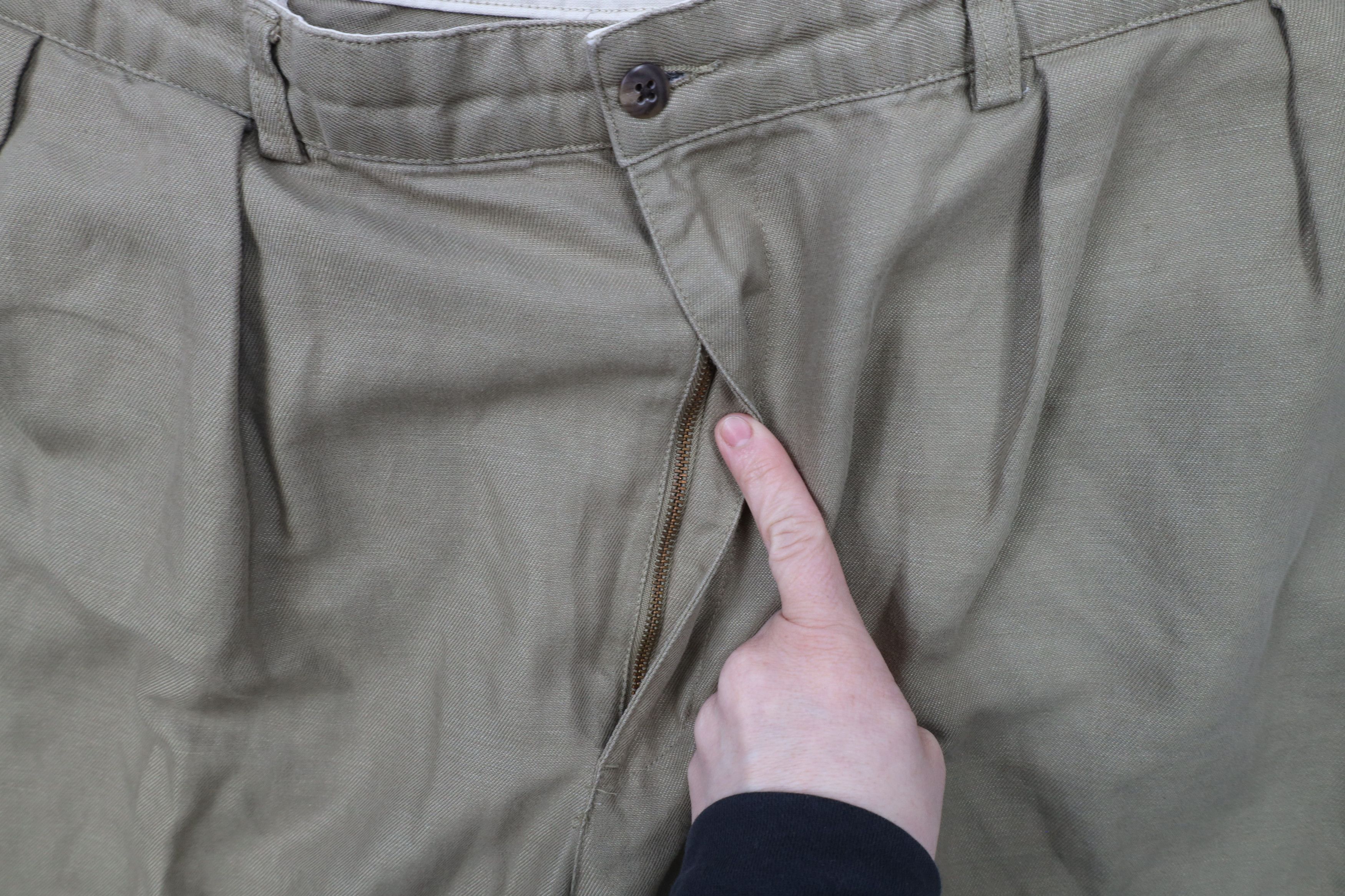 Ralph Lauren × Vintage Vintage 90s Ralph Lauren Blend Wide Leg Chino Pants Beige Size US 40 / EU 56 - 6 Thumbnail