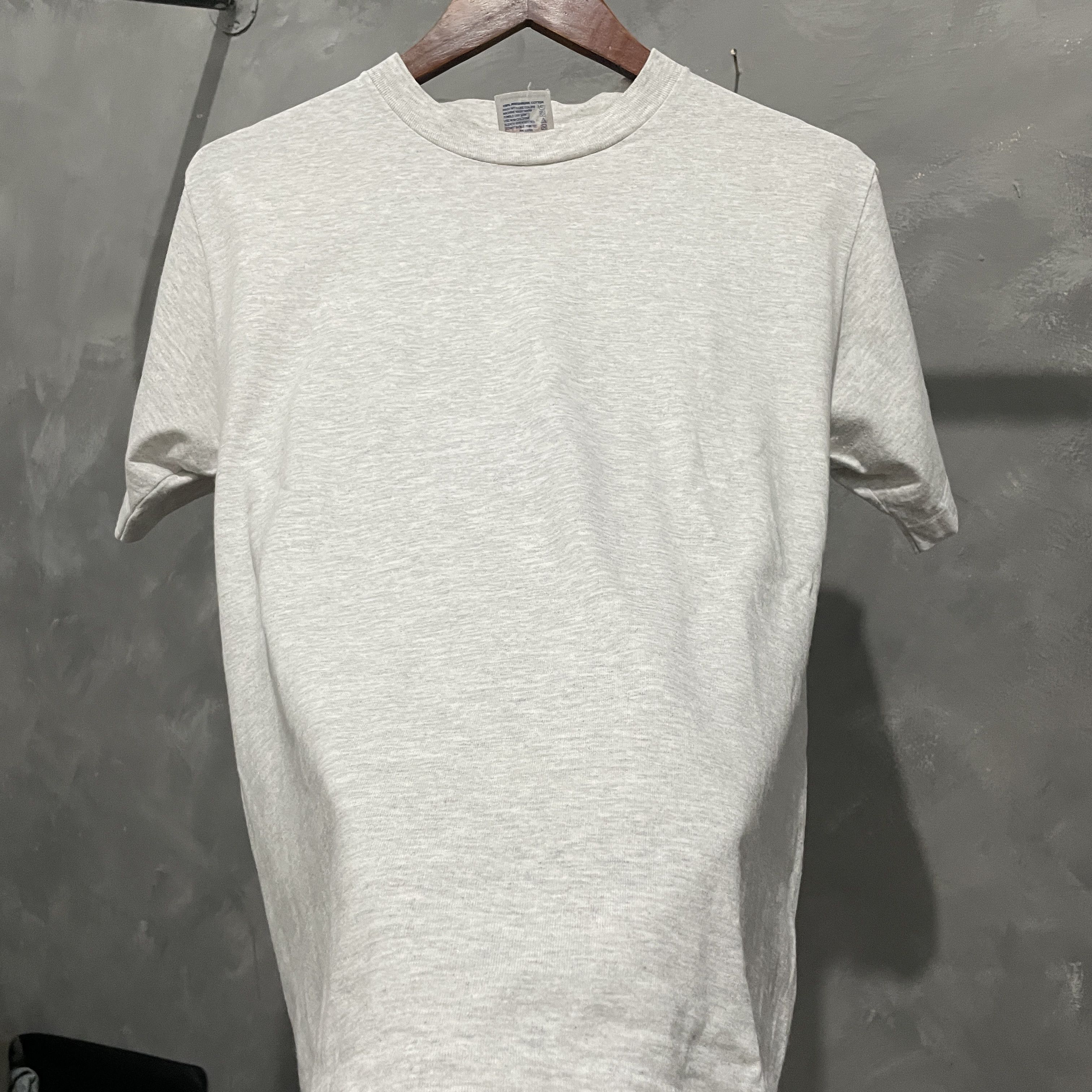 Vintage Vintage 90s Ash Grey Blank T Shirt Size US M / EU 48-50 / 2 - 5 Thumbnail