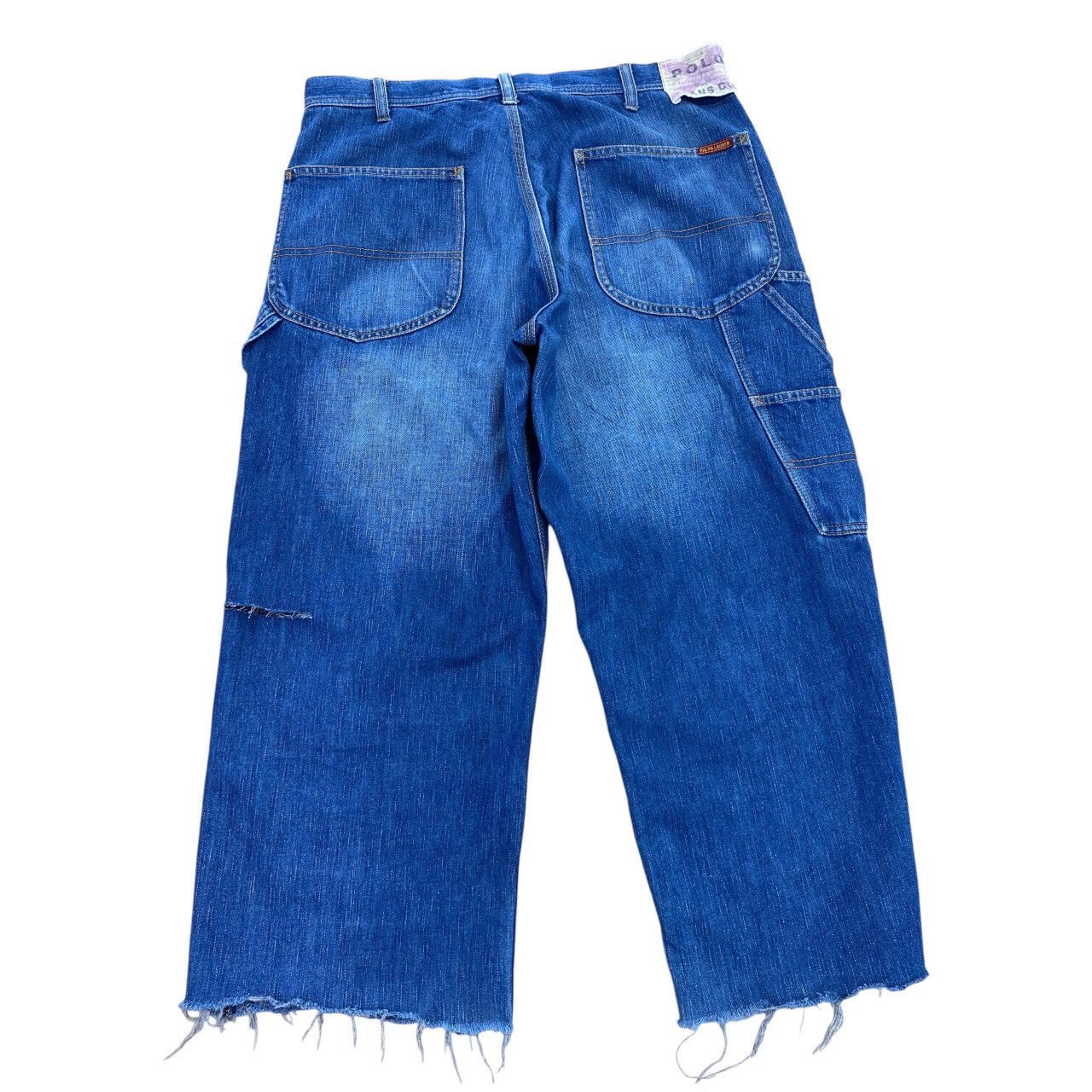 Polo Ralph Lauren Vintage Polo Laph Lauren 3 Quarter Blue Wash Carpenter Jeans Size US 33 - 3 Thumbnail