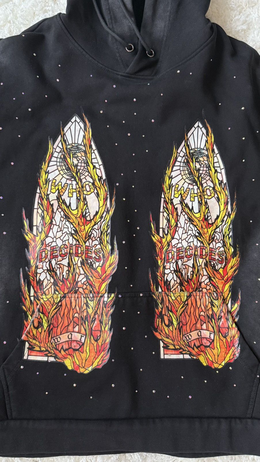 Who Decides War Who Decides War Flame Glass Coal Hoodie M Size US M / EU 48-50 / 2 - 2 Thumbnail