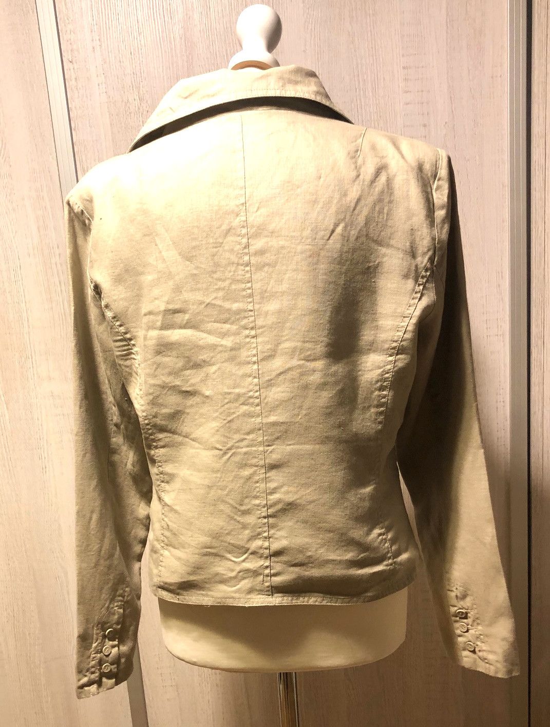 Vintage Women's linen jacket, size 42, cream Size XL / US 12-14 / IT 48-50 - 2 Thumbnail