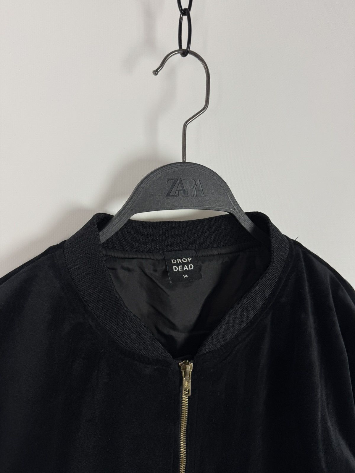 Drop Dead Drop Dead “I Love Dropdead” Velour Bomber Women’s Jacket Size L / US 10 / IT 46 - 5 Thumbnail
