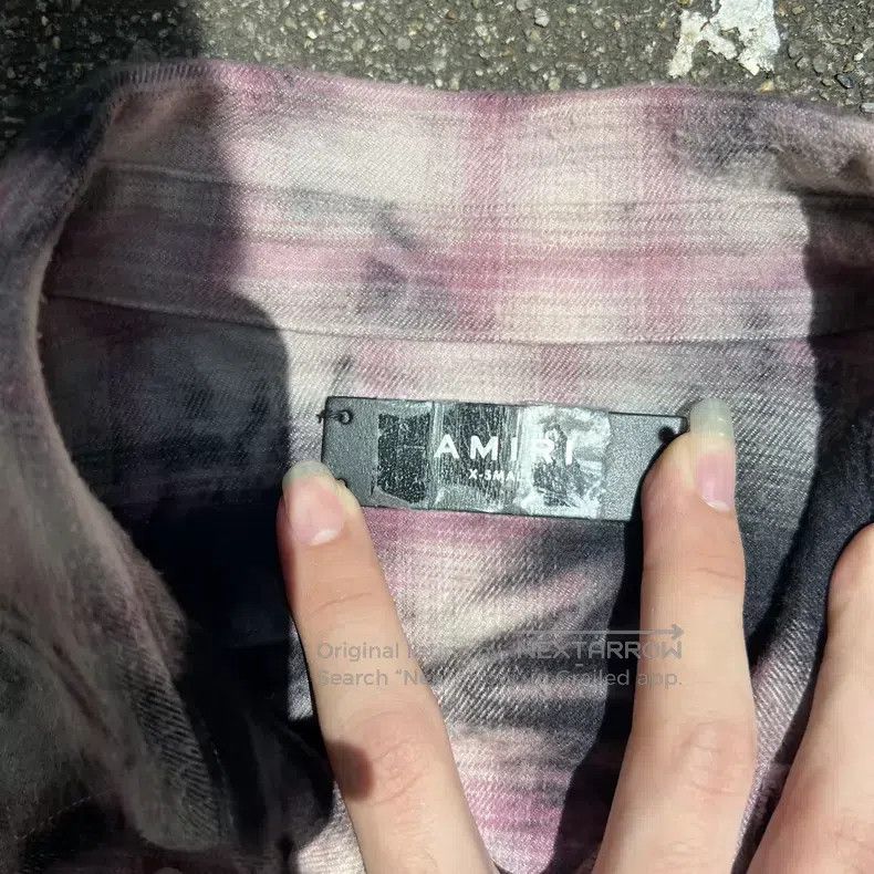 Amiri Amiri Pink Tie-Dye Flannel Shirt Size US XS / EU 42 / 0 - 3 Thumbnail