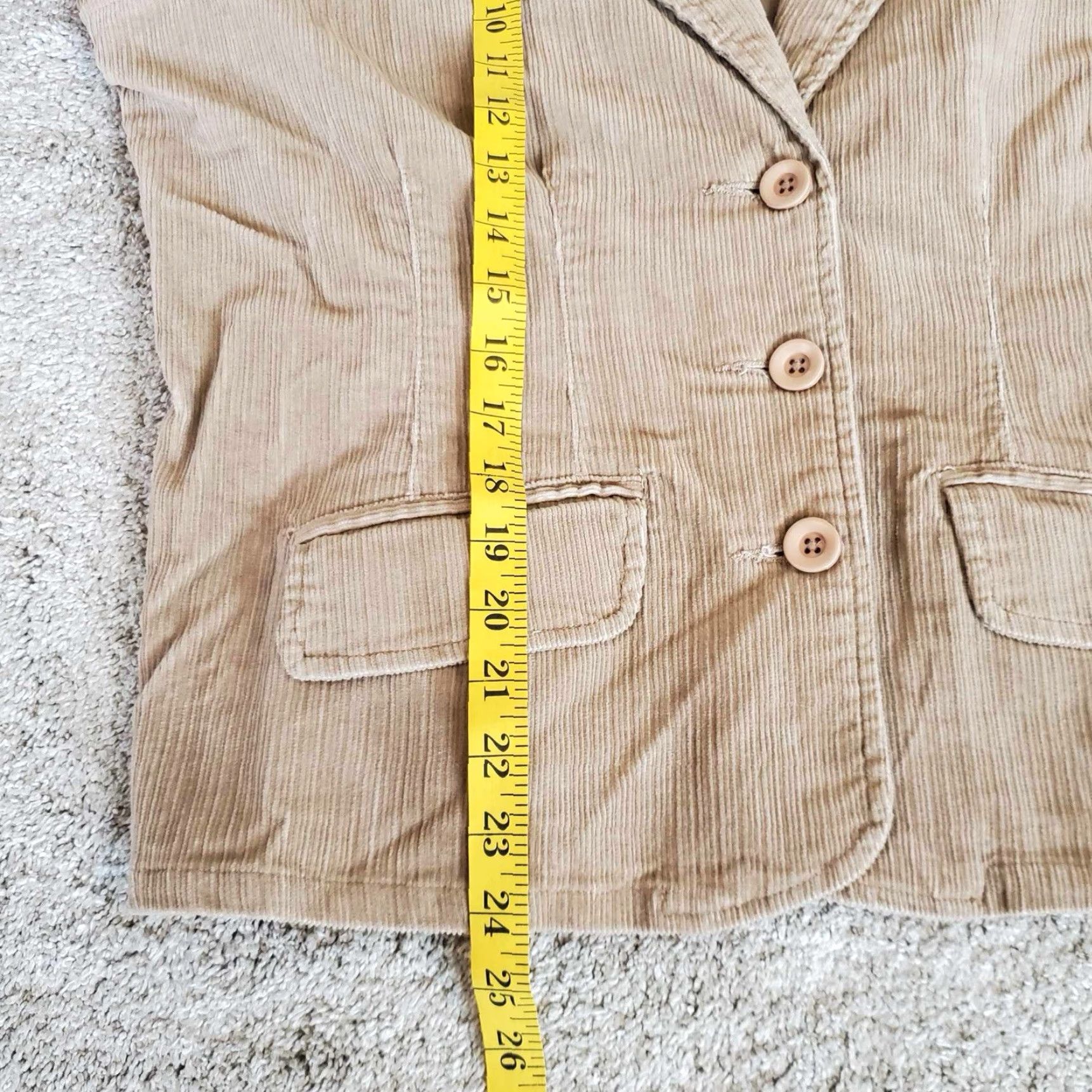 Vintage VINTAGE Halston Jeans Corduroy Stretch Women’s Jacket Blazer Tan Medium M Size 32" / US 10 / IT 46 - 4 Thumbnail
