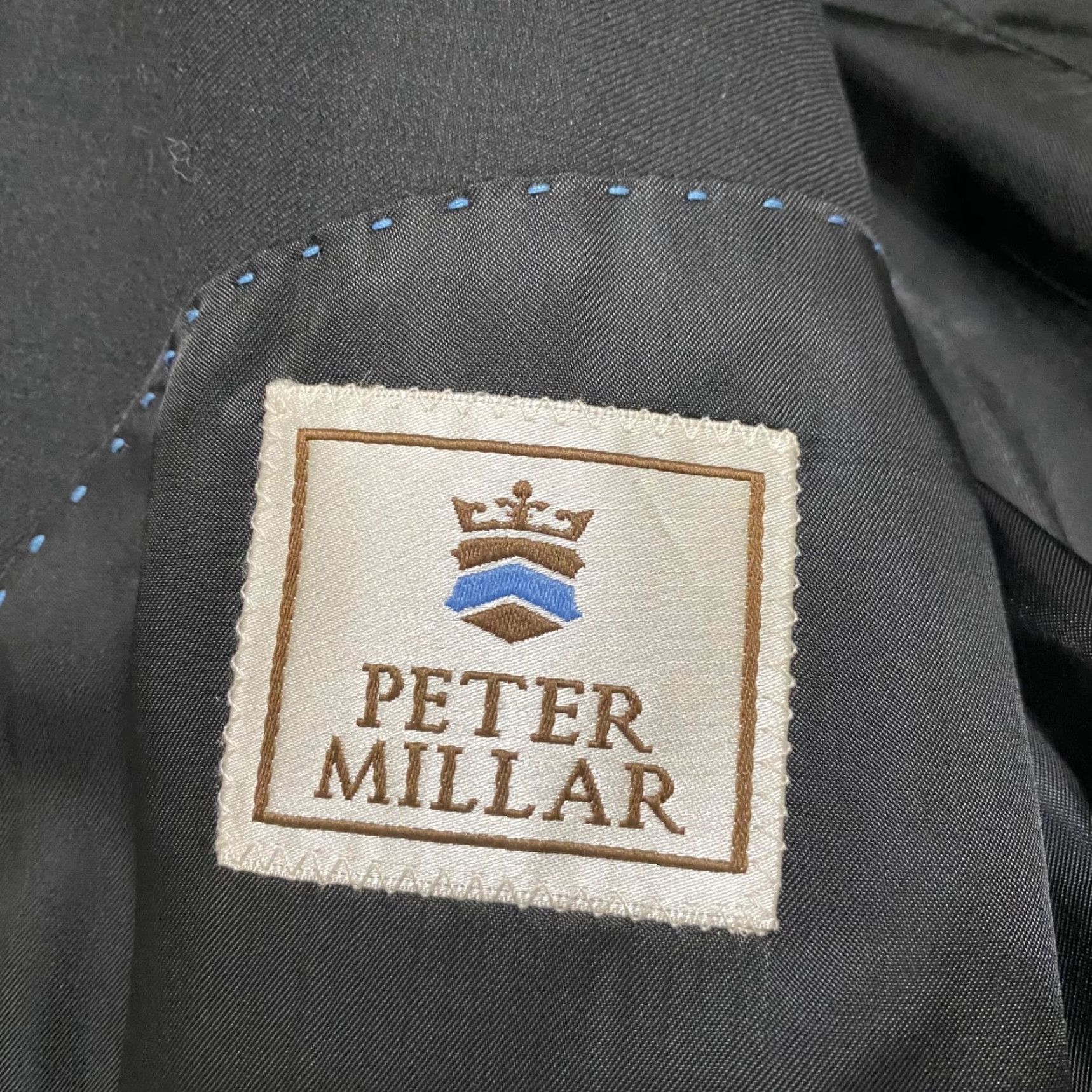 Peter Millar Peter Millar Blazer Single-Breasted Two-Button 46L Wool Black Mens VINTAGE? Size US XXL / EU 58 / 5 - 3 Thumbnail
