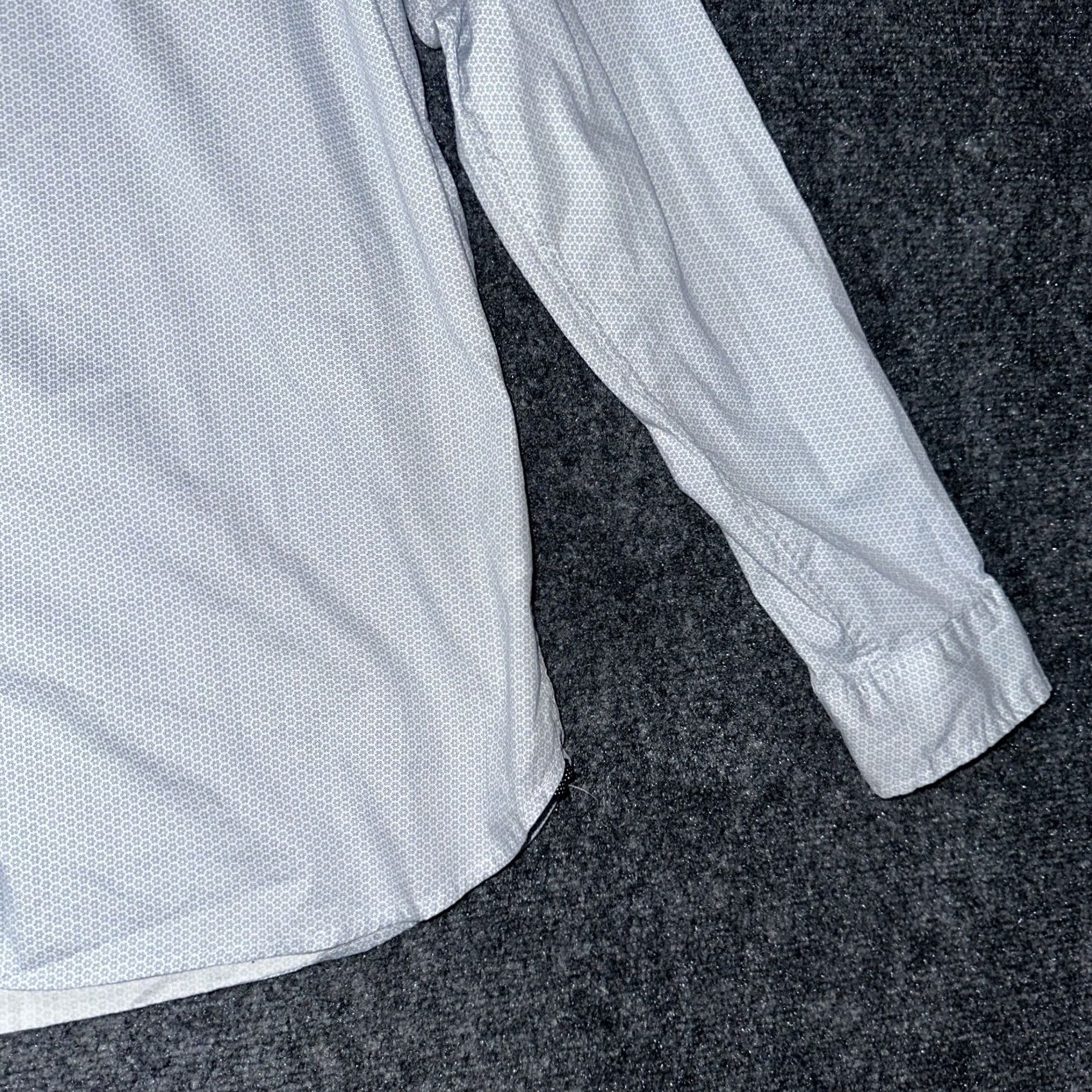 Denime Paper Denim & Cloth Mens Large Slim Fit Blue Floral Cotton Stretch Shirt Pocket Size US L / EU 52-54 / 3 - 3 Thumbnail