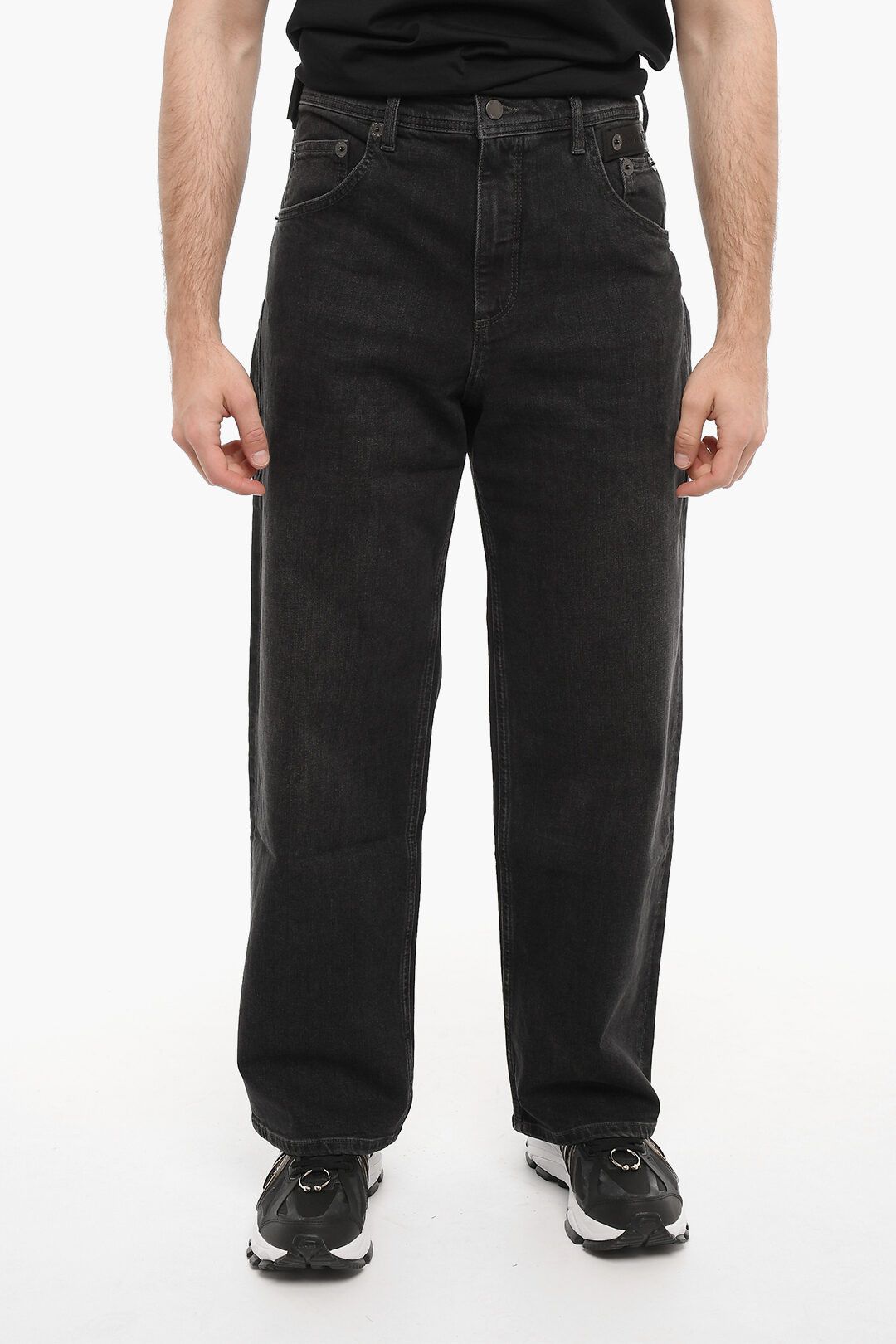 Image of Neil Barrett Og1Mm1223 Jean In Black, Men's (Size 31)