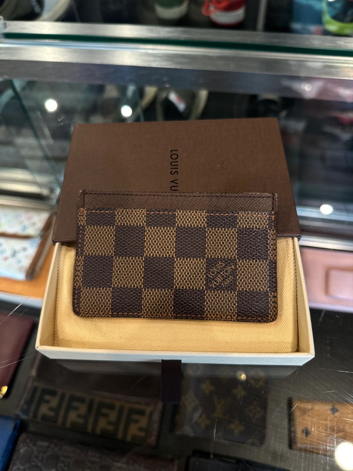 Louis Vuitton Louis Vuitton Brown Damier Cardholder DS Size ONE SIZE - 1 Thumbnail