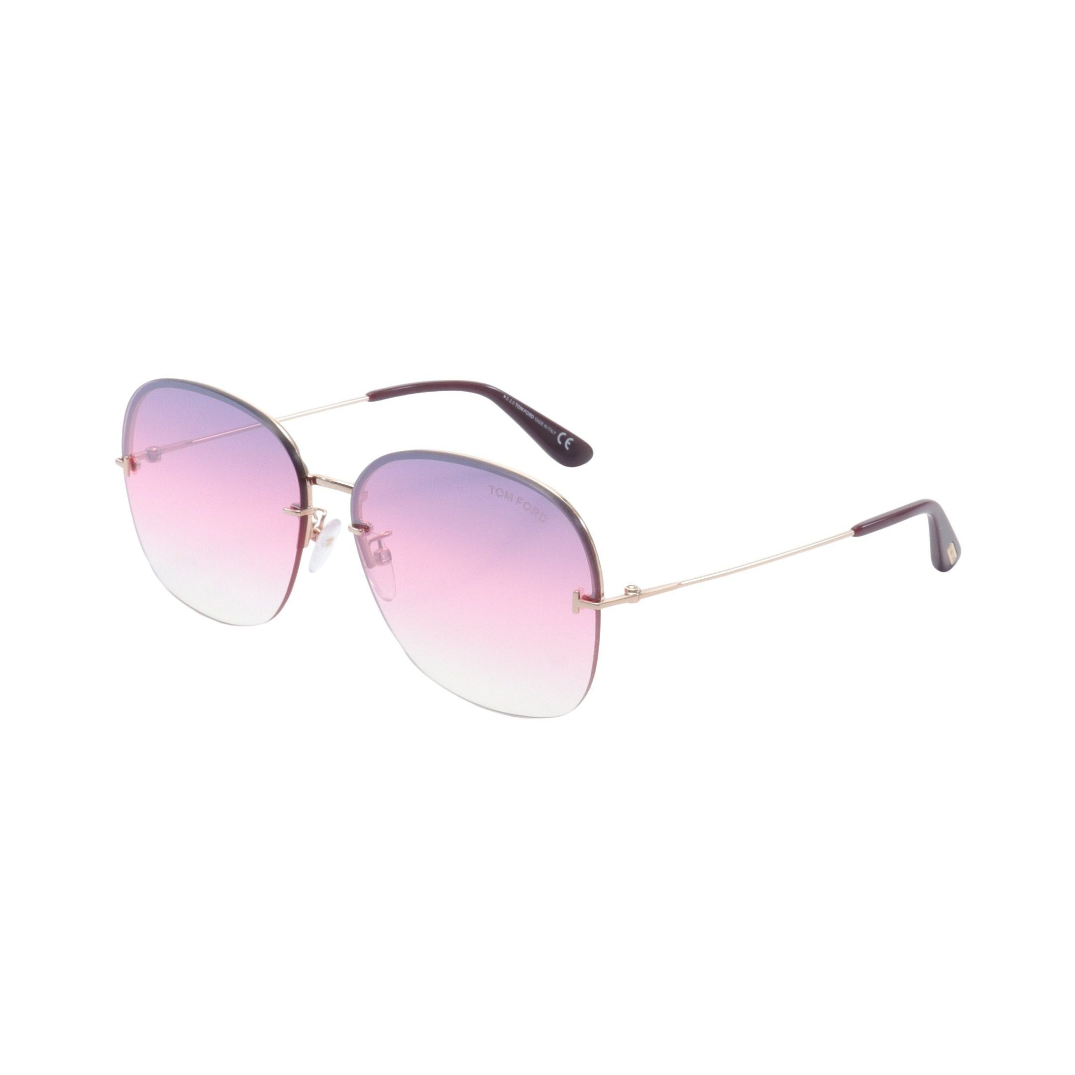 Tom Ford Tom Ford Lilliana Sunglasses Gp Gold Bordeaux Size ONE SIZE - 1 Thumbnail