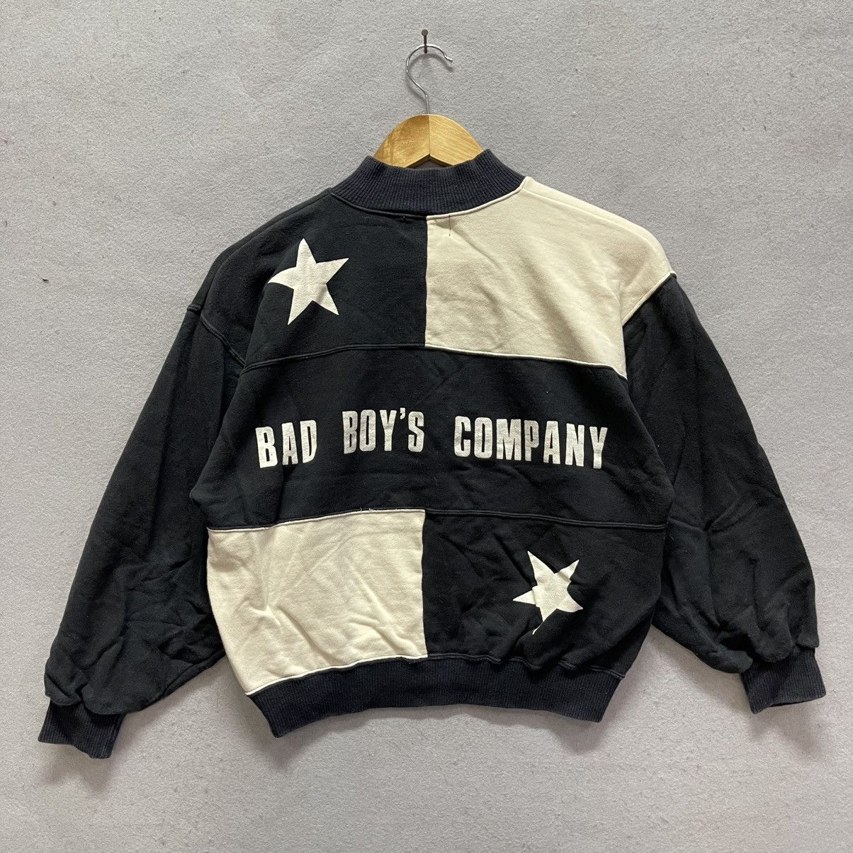 Japanese Brand Bad Boy’s Company Patchwork Half-Zip Sweatshirt Size US M / EU 48-50 / 2 - 7 Thumbnail