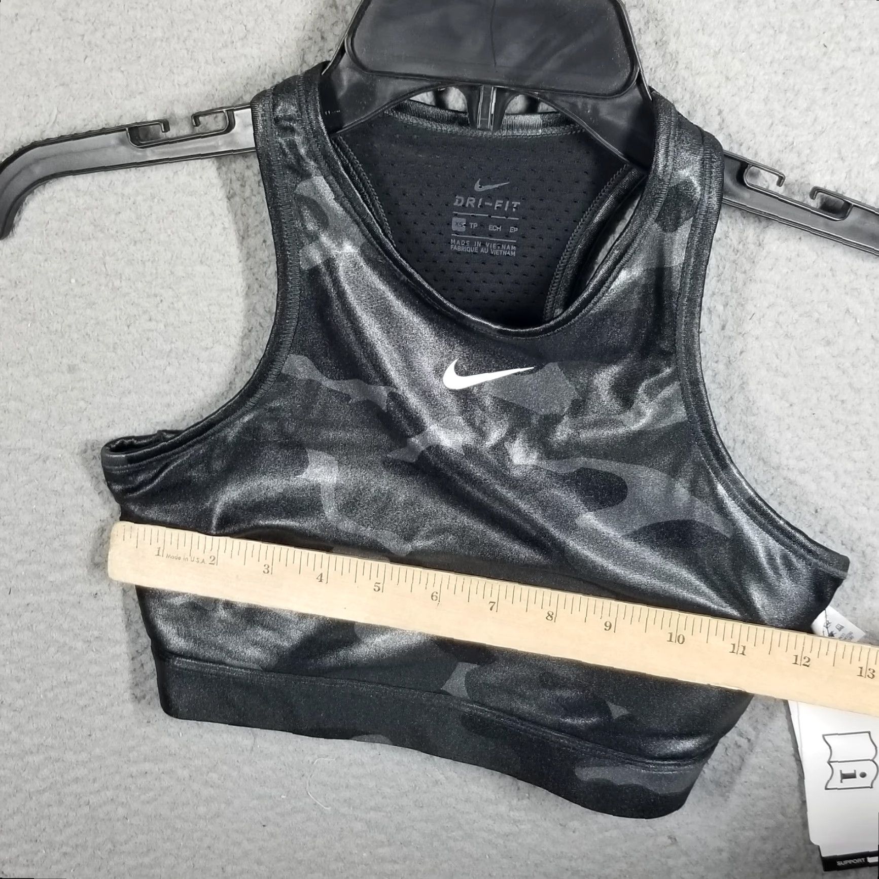 Nike Nike Sports Bra XS Women's Black Camo Swoosh Dri-FIT padded Racerback Pullover 1-Piece MS DD1199-068 Size ONE SIZE - 6 Thumbnail