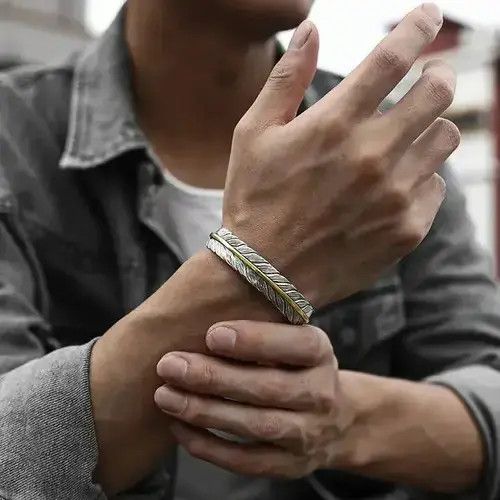 VIBE Silver Plated Feather Wing Open Cuff Bracelate Size ONE SIZE - 1 Thumbnail