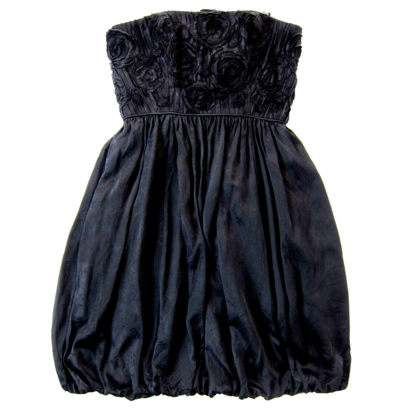 Laundry by Shelli Segal VINTAGE Shelli Segal Laundry 100% Silk Black Strapless Beaded Embroidered Floral Dress 6 Size M / US 6-8 / IT 42-44 - 2 Thumbnail