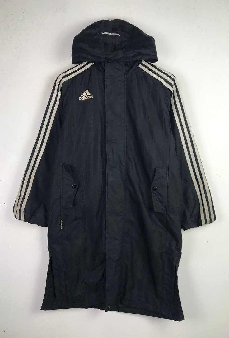 Adidas × Japanese Brand × Vintage Rare Design Adidas Long Jacket Full Zipper Size US L / EU 52-54 / 3 - 1 Thumbnail