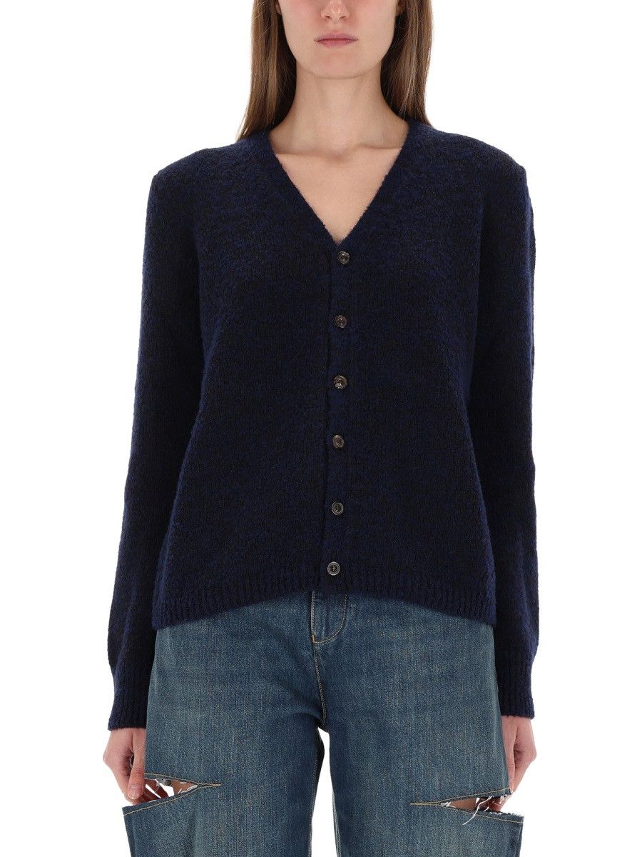 Maison Margiela MAISON MARGIELA WOOL CARDIGAN - BLUE Size L / US 10 / IT 46 - 1 Thumbnail