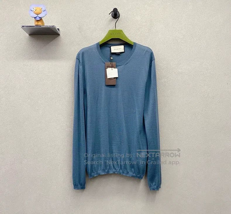 Gucci Gucci Blue knitwear sweater Size US M / EU 48-50 / 2 - 1 Thumbnail
