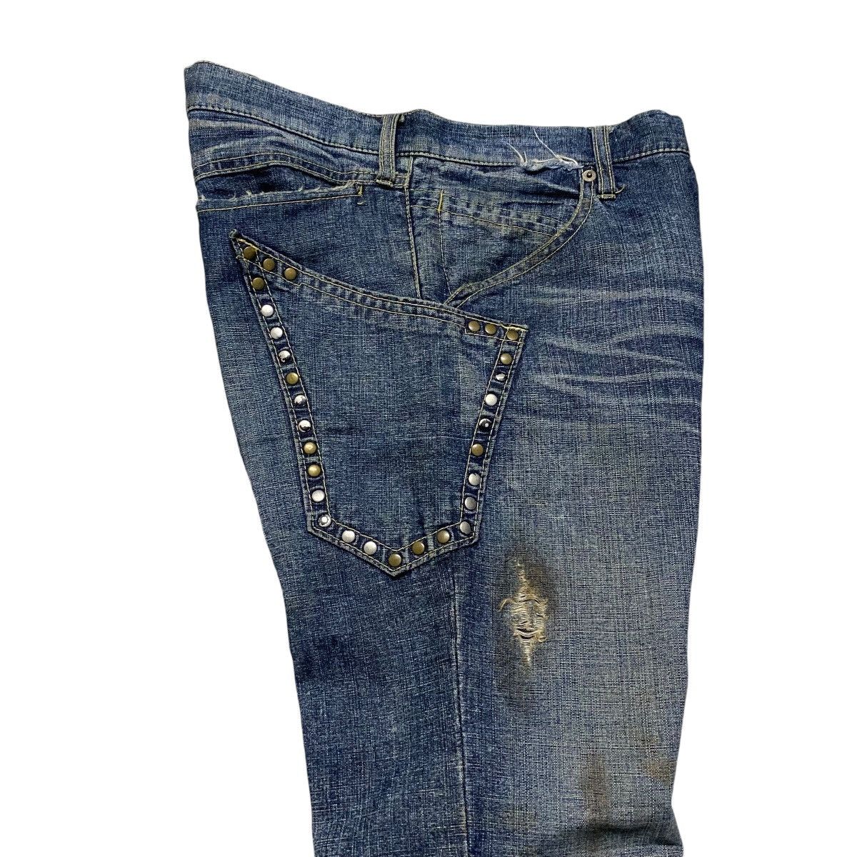 ABAHOUSE ABAHOUSE Rusty Denim Studded Jeans Size US 31 - 15 Thumbnail