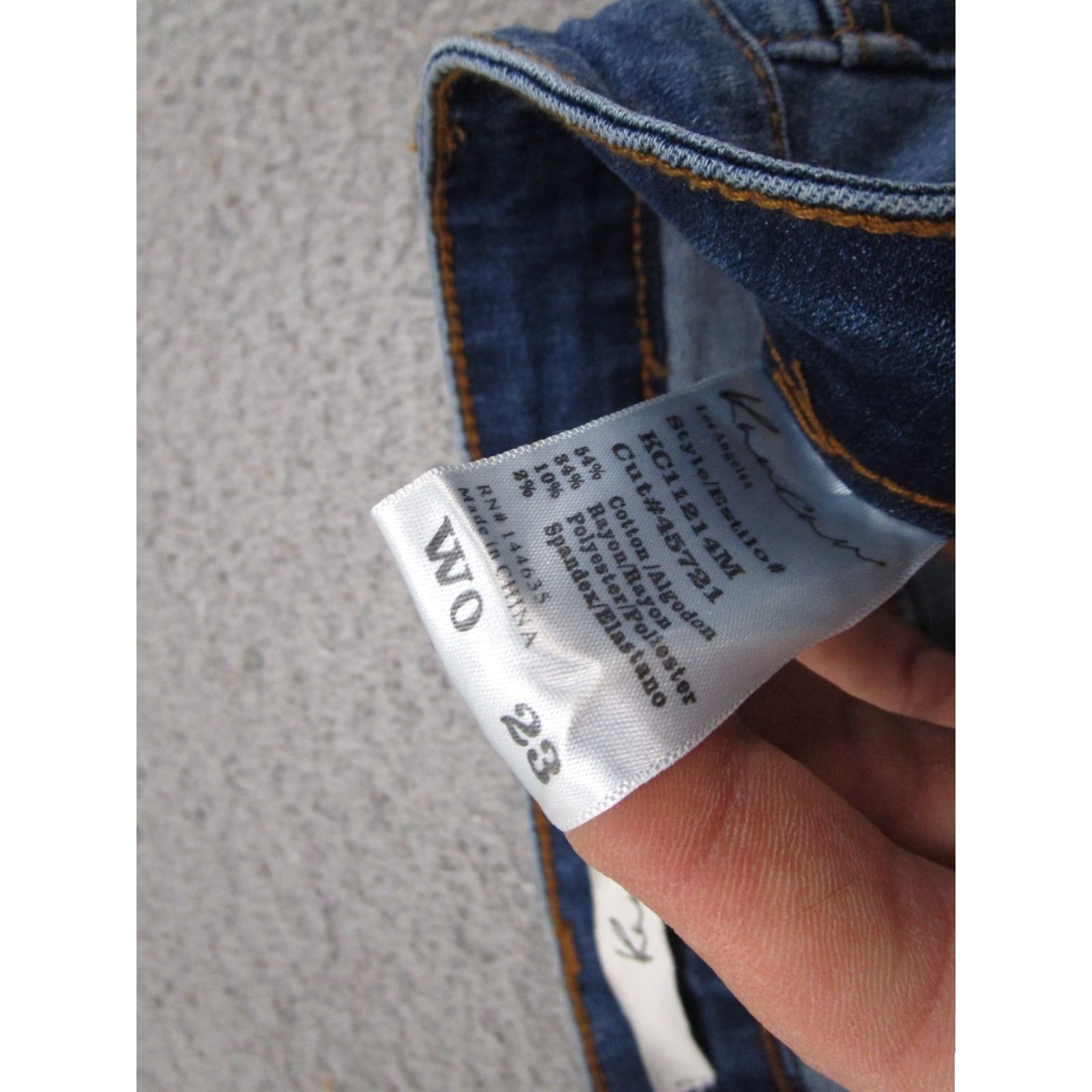 Vintage Kancan Womens Blue Medium Wash Stretch Denim Skinny Jeans Size 0/23 Mid Rise Size 25" / US 0 / IT 36 - 4 Thumbnail