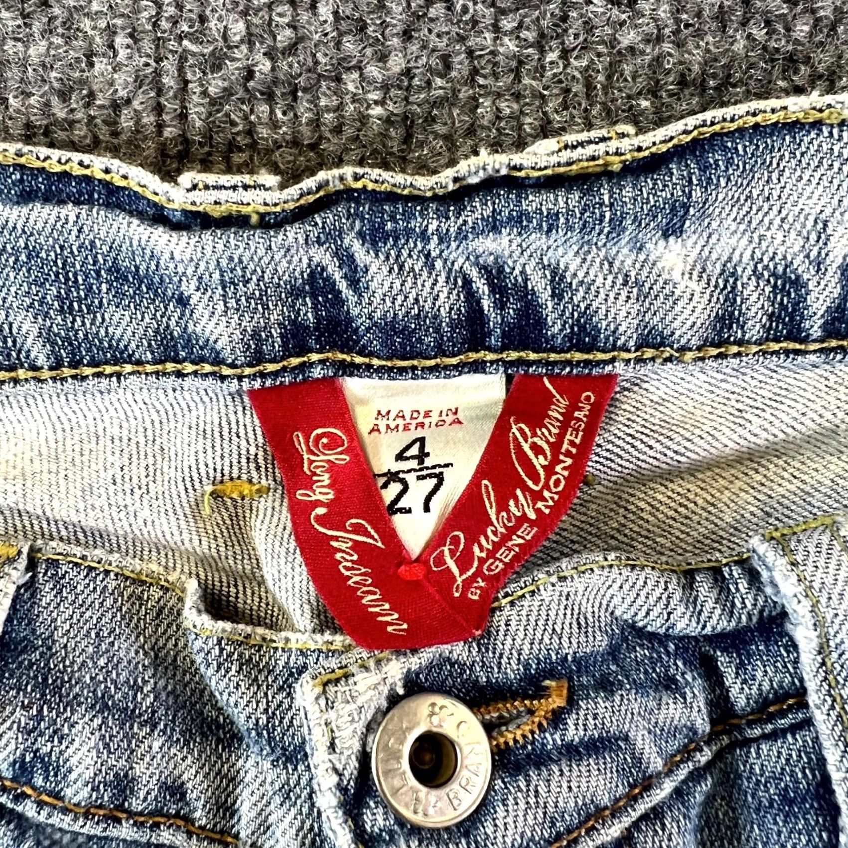 Lucky Brand Lucky Brand Sundown Straight Jeans Women's Blue 4/27 Denim Cotton Retro 90s Vintage Size 27" / US 4 / IT 40 - 6 Thumbnail