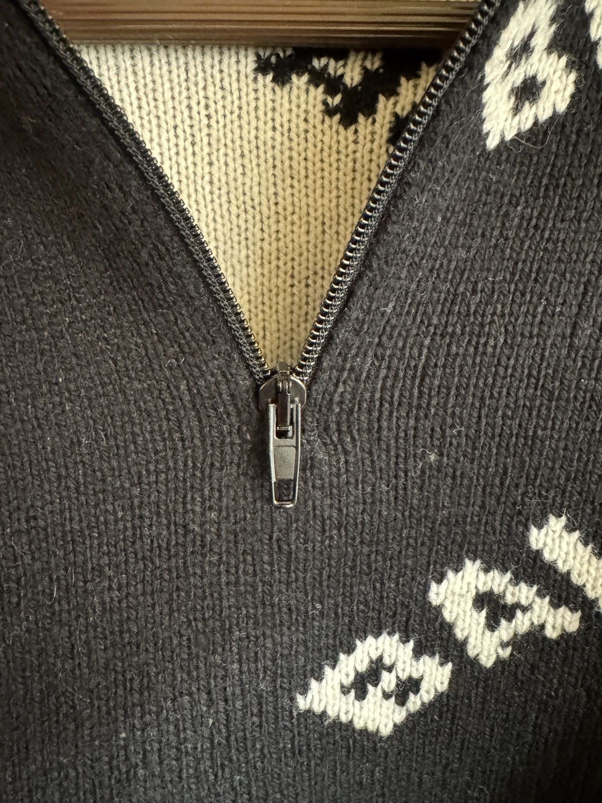 Balenciaga Balenciaga Camel Hair/Wool Blend Knit Logo Quarter Zip Small Size US S / EU 44-46 / 1 - 3 Thumbnail