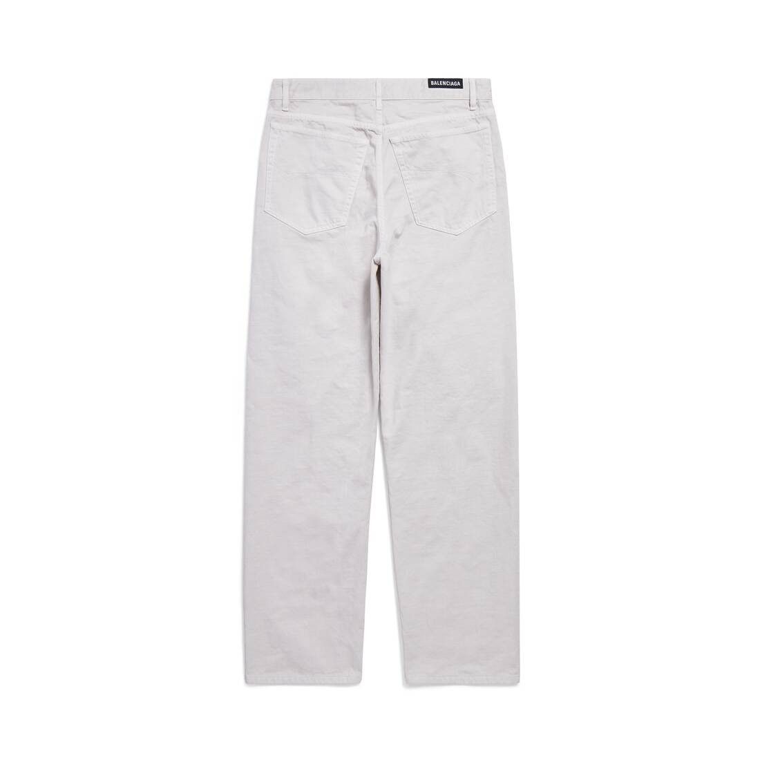 Balenciaga o1in1g0425 Loose Fit Jeans in White Size 25" / US 0 / IT 36 - 2 Thumbnail