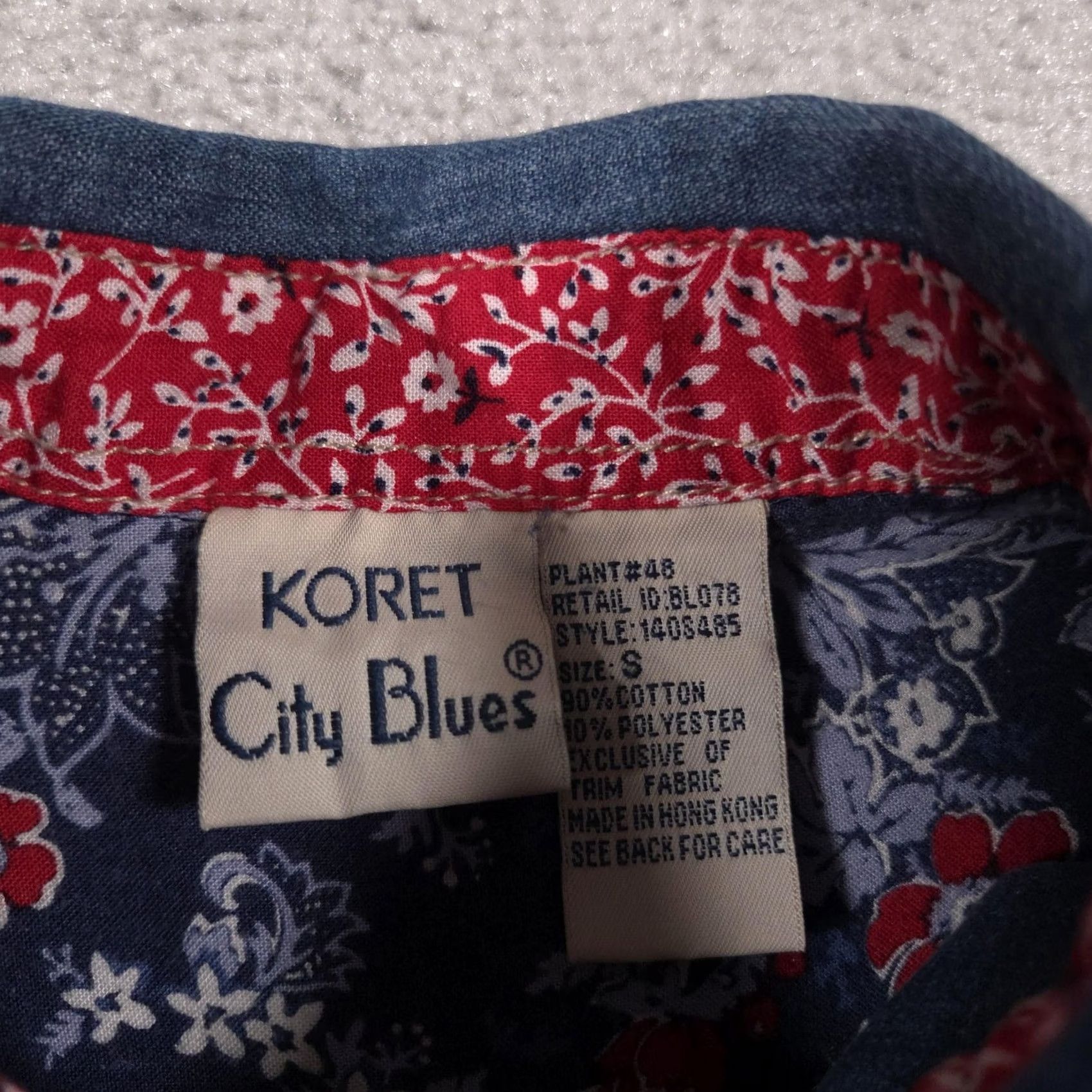 Vintage Koret City Blues Shirt Womens Small Denim Short Sleeve Button Front Patchwork Size S / US 4 / IT 40 - 5 Thumbnail