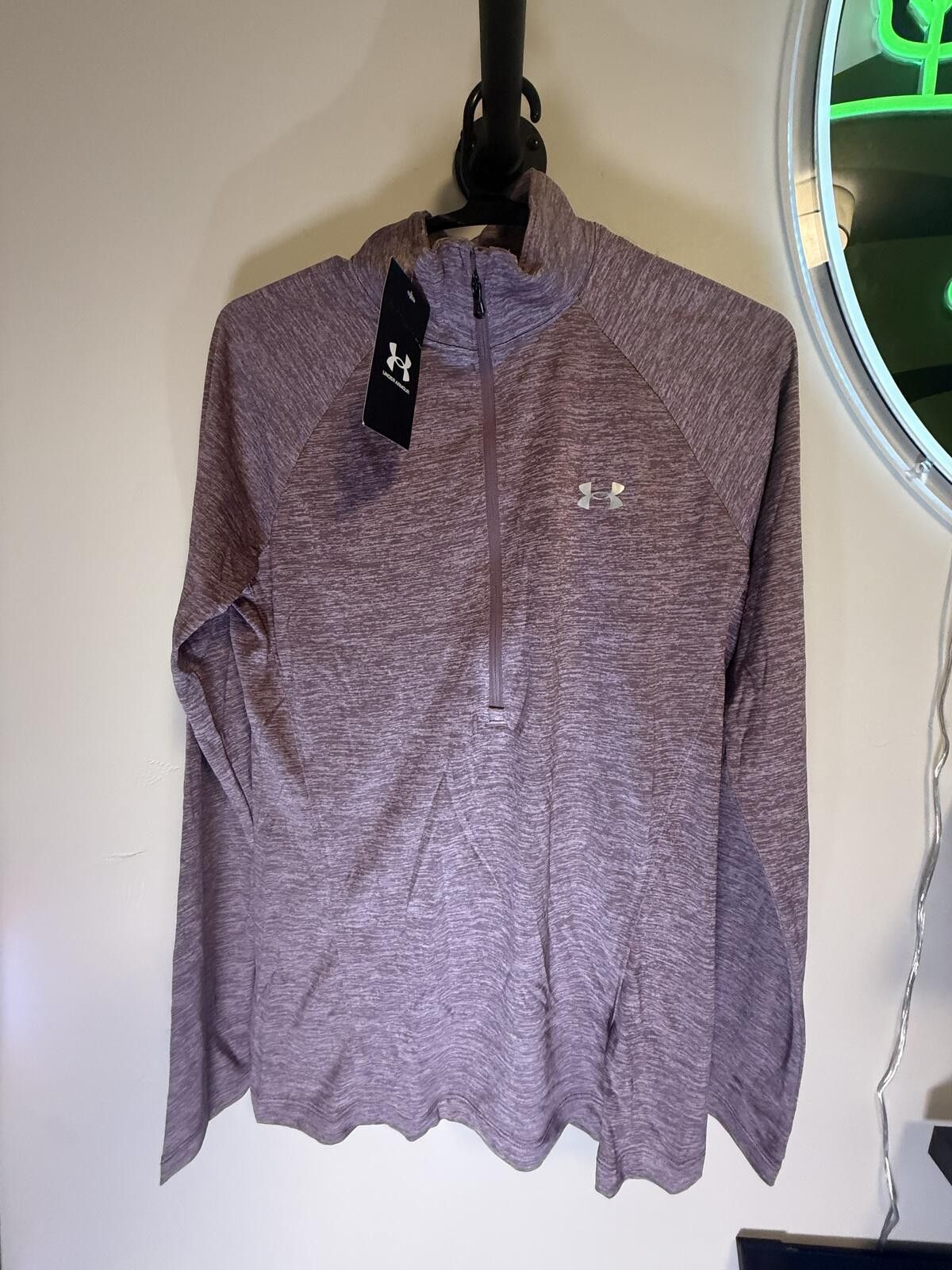 Under Armour Under Armour Tech Twist 1/2 Zip Womens Small Purple NWT Size S / US 4 / IT 40 - 2 Thumbnail