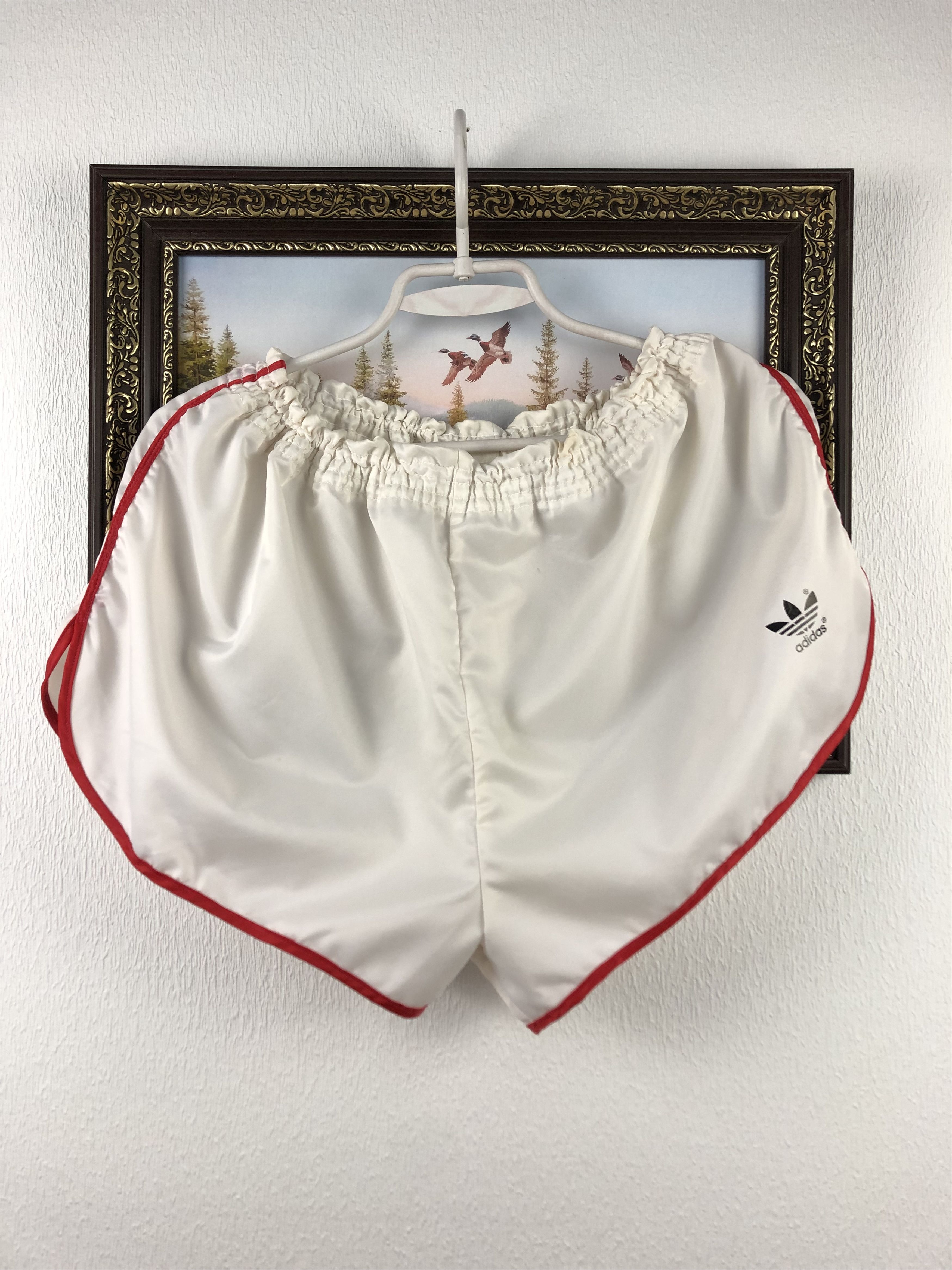 Adidas Vintage 80's Adidas West Germany Nylon Athletic White Shorts Size US 34 / EU 50 - 1 Thumbnail