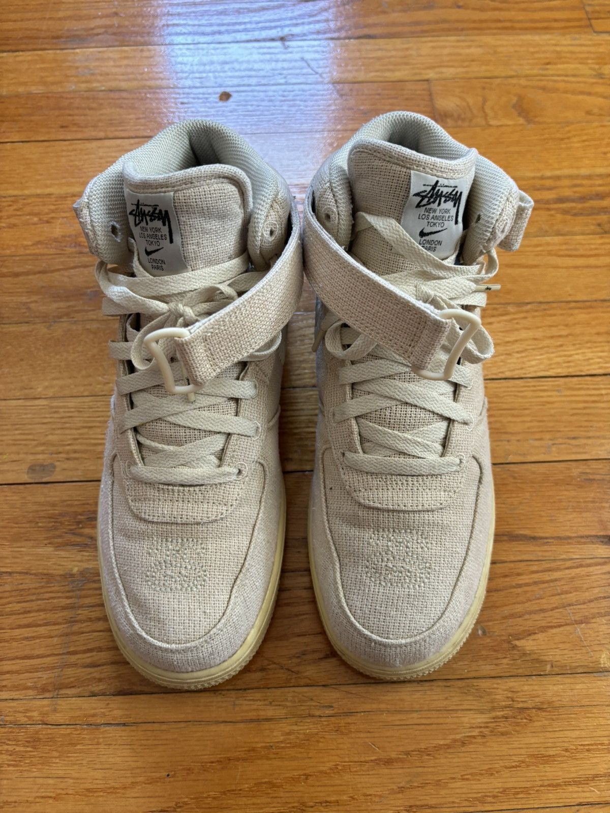 Nike × Stussy Nike Air Force 1 Mid Stussy Fossil Size 8.5 Size US 8.5 / EU 41-42 - 3 Thumbnail