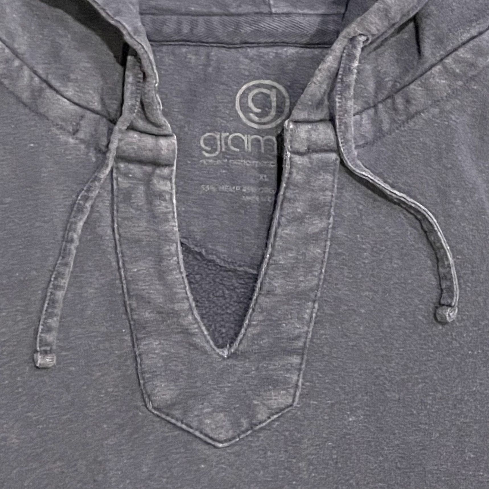 Gramicci Gramicci Hoodie Mens M Blue Hemp Organic Cotton Pullover Sweatshirt V Notch Neck Front Kangaroo Pocket Logo Size US M / EU 48-50 / 2 - 4 Thumbnail