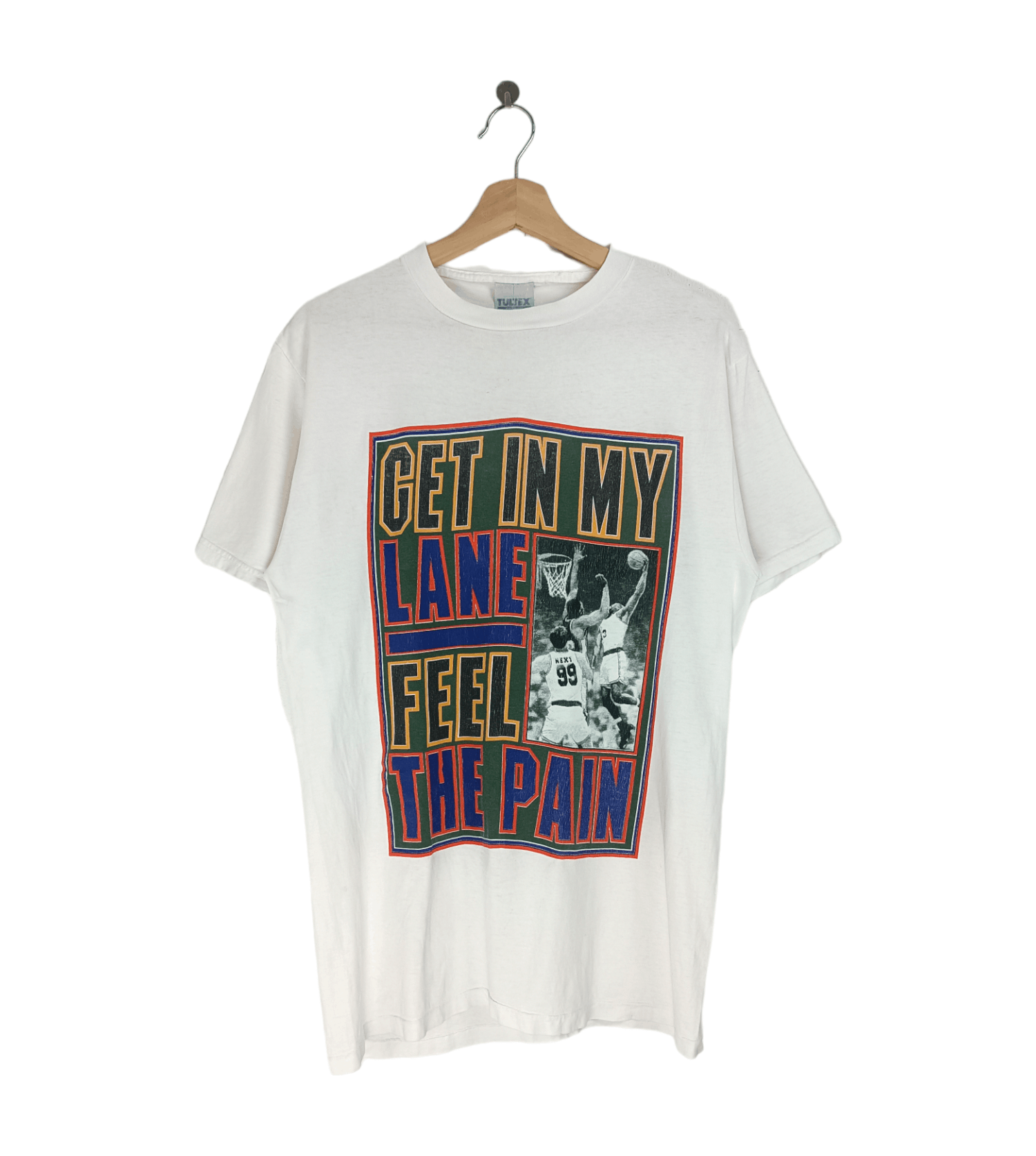 NBA VINTAGE 2000s NBA GET IN MY LANE QUOTES JORDAN HUMOR TEE Size US M / EU 48-50 / 2 - 1 Thumbnail