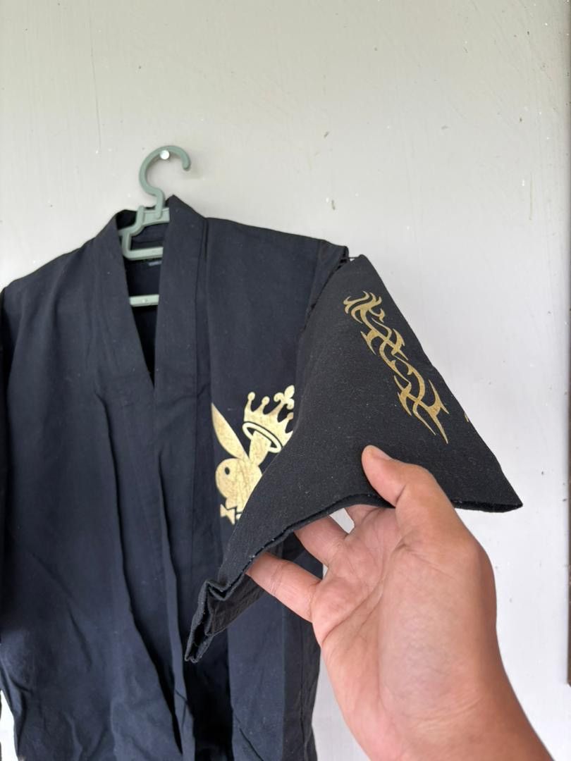 Playboy Vtg Playboy Noragi Kimono Jacket Gold Logo Design Size US M / EU 48-50 / 2 - 3 Thumbnail