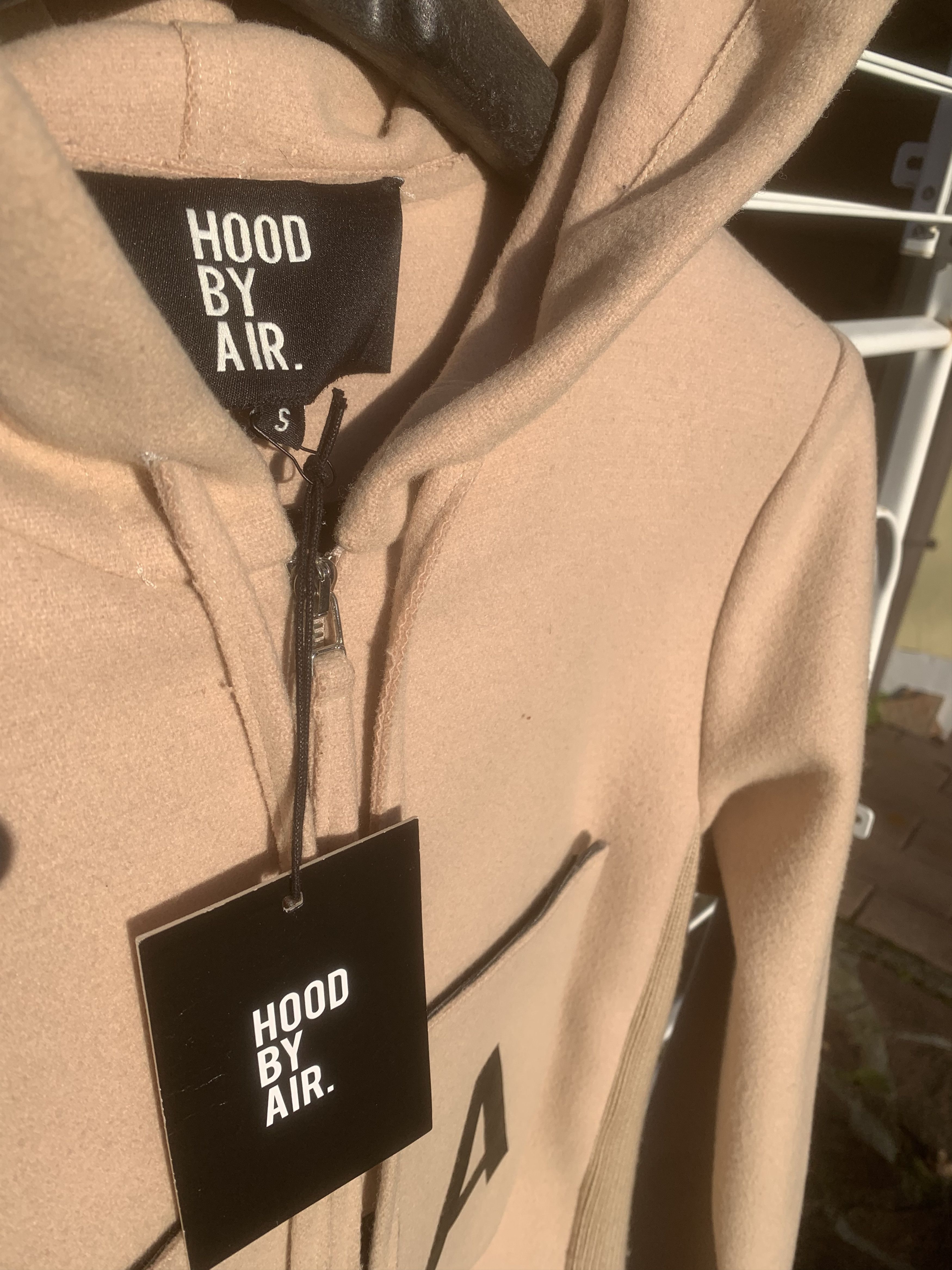 Hood By Air Archive HBA camel boiled wool hoodie logo patch Size US S / EU 44-46 / 1 - 3 Thumbnail