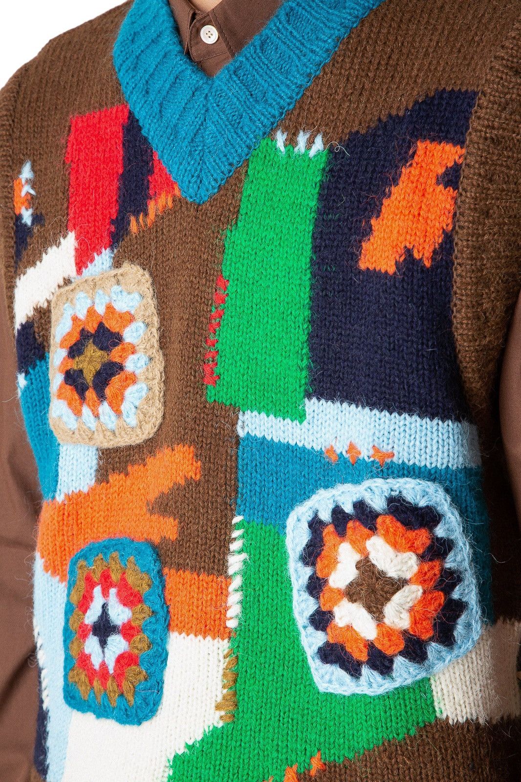 Andersson Bell Crochet Intarsia Knit Floral Vest Size US S / EU 44-46 / 1 - 4 Thumbnail