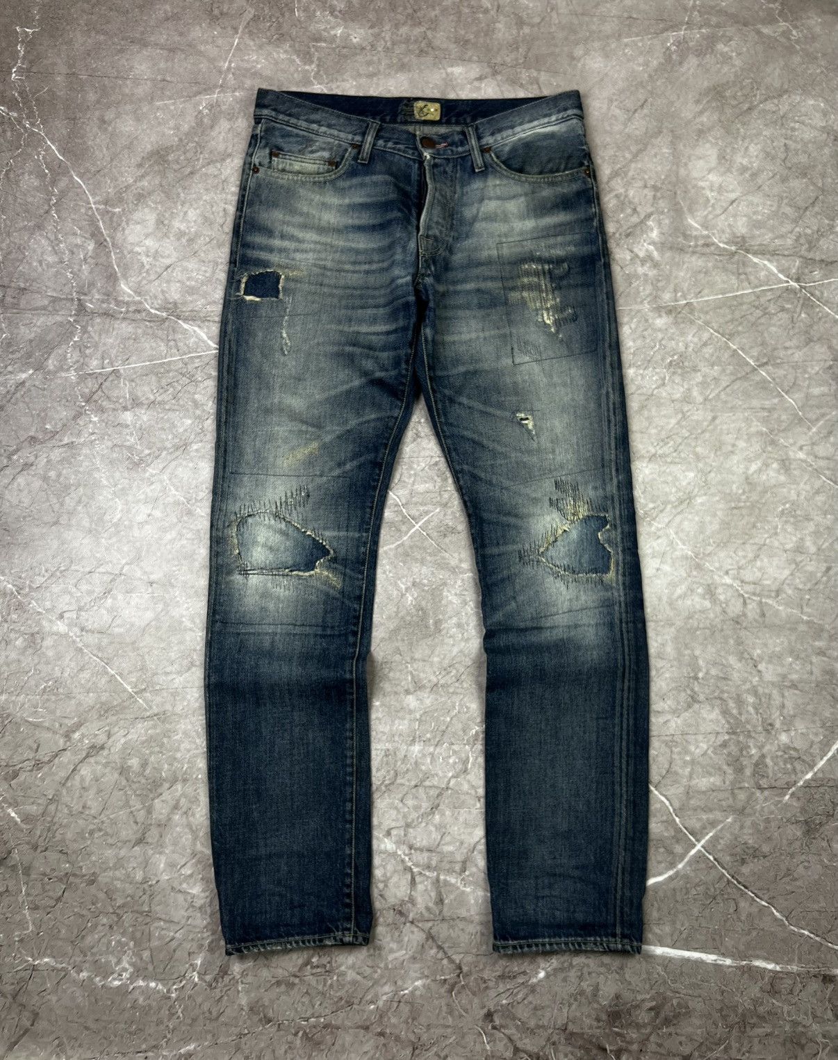 Energie × Pharrell × Sixty ENRARE >* Energie x Pharrel William Stone Wash Denim Jeans Size US 33 - 1 Thumbnail