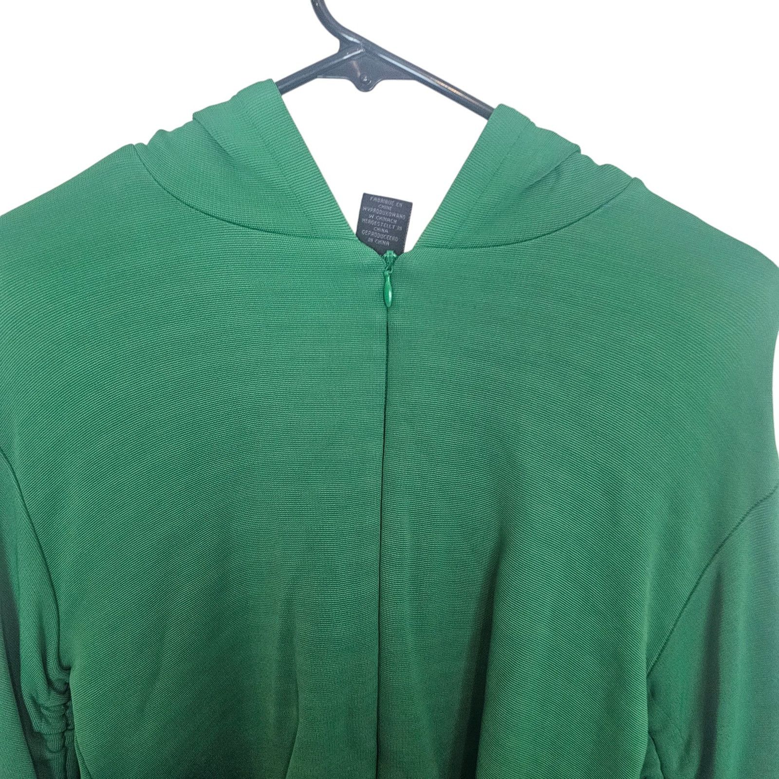 Maison Forte Maison Cinqcent Half Zip Cropped Hoodie Sz XS Kelly Green Size XS / US 0-2 / IT 36-38 - 2 Thumbnail