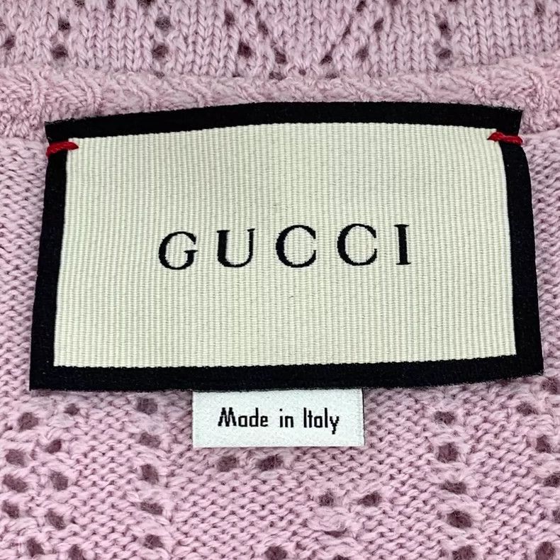 Gucci Gucci Pink Logo Sleeveless Knit Vest-2506 Size S / US 4 / IT 40 - 5 Thumbnail