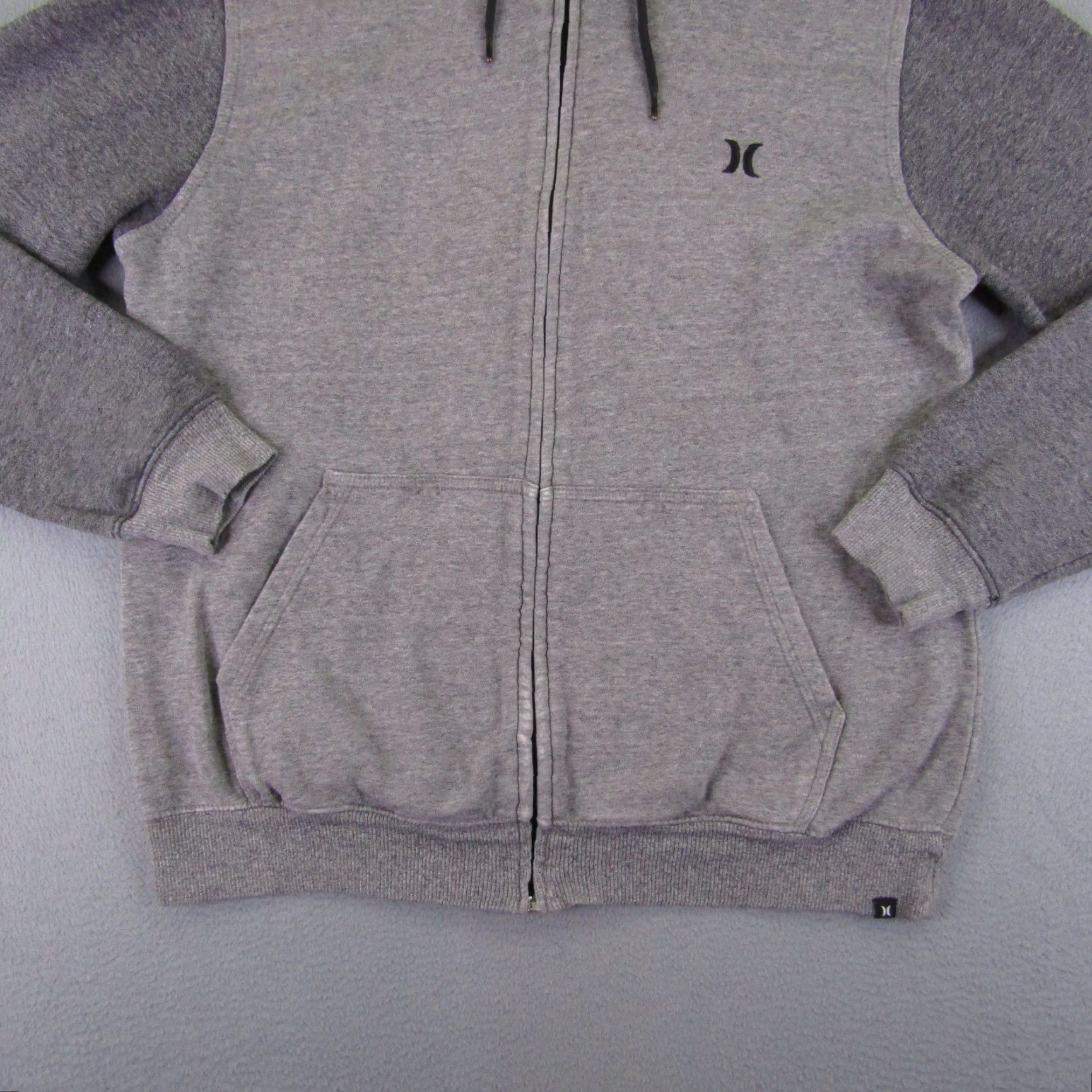 Hurley Hurley Hoodie Mens Medium Gray Full Zip Sweatshirt Jacket Size US M / EU 48-50 / 2 - 6 Thumbnail