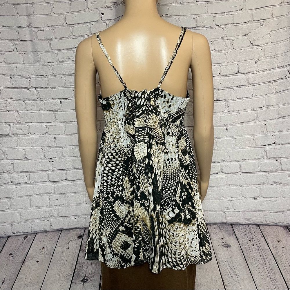 Zara New Zara Snake Print Babydoll Dress Top Size S Size S / US 4 / IT 40 - 5 Thumbnail