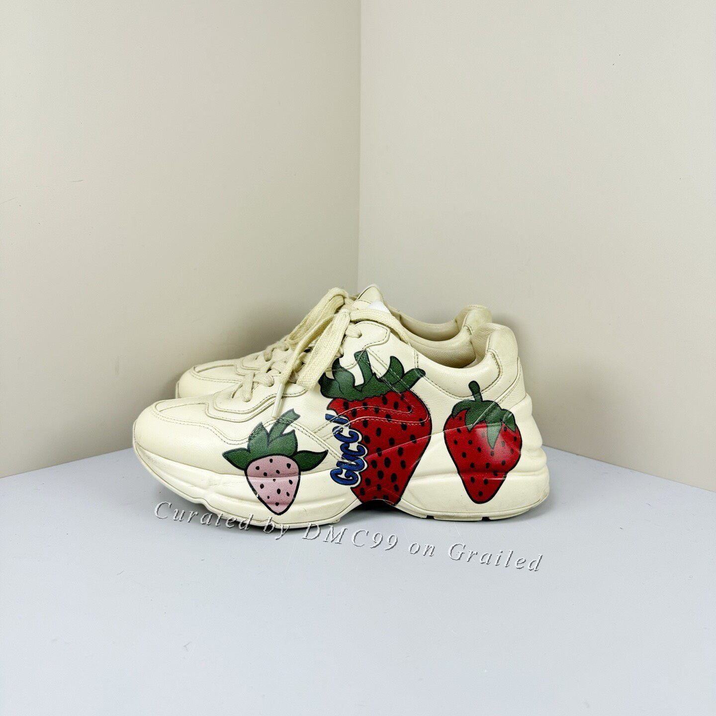 Gucci Gucci Strawberry Letter Dad Shoes Size US 4 / IT 34 - 1 Thumbnail