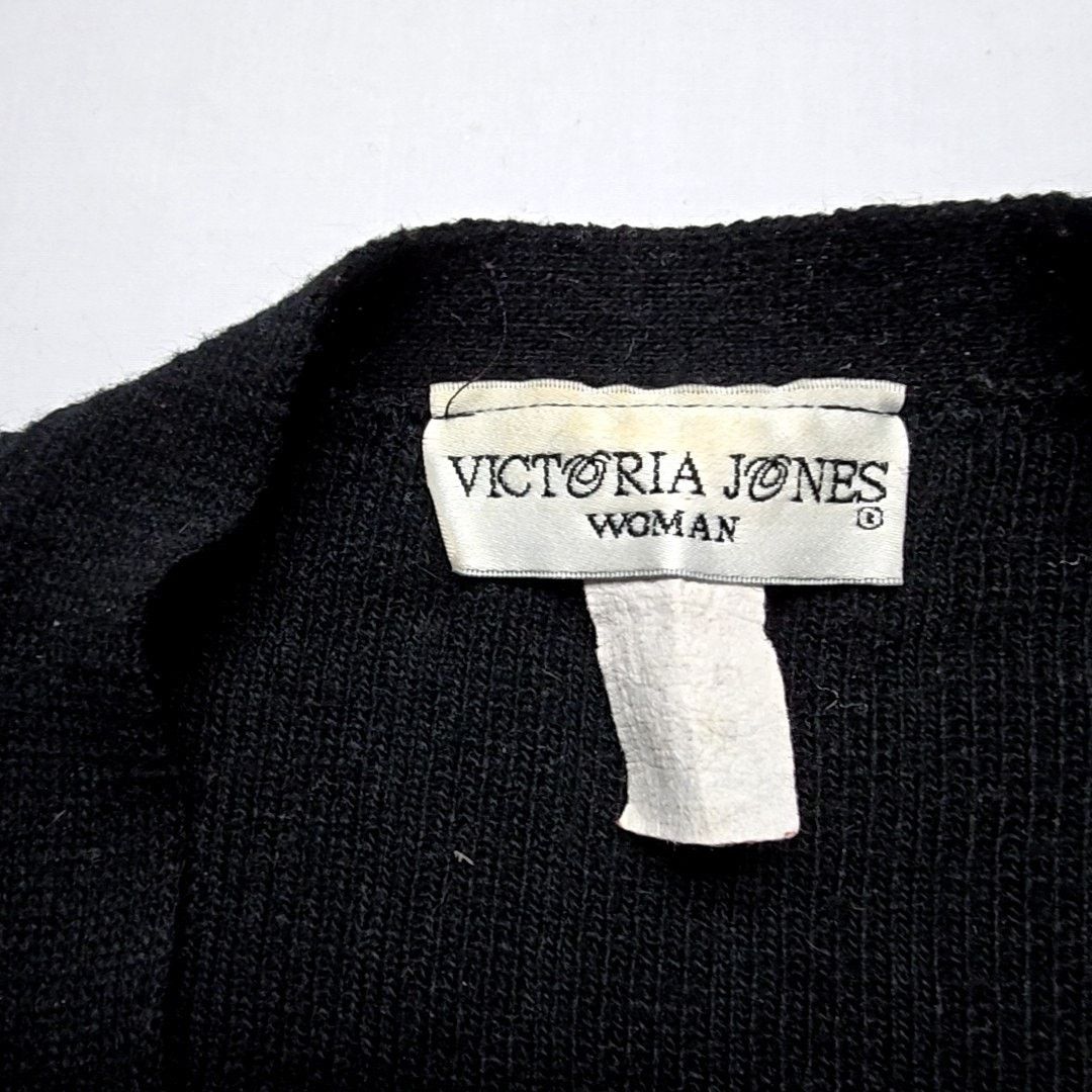 Vintage Vintage Victoria Jones Cardigan Argyle Black Red Blue 2X Size XXL / US 16-18 / IT 52-54 - 5 Thumbnail