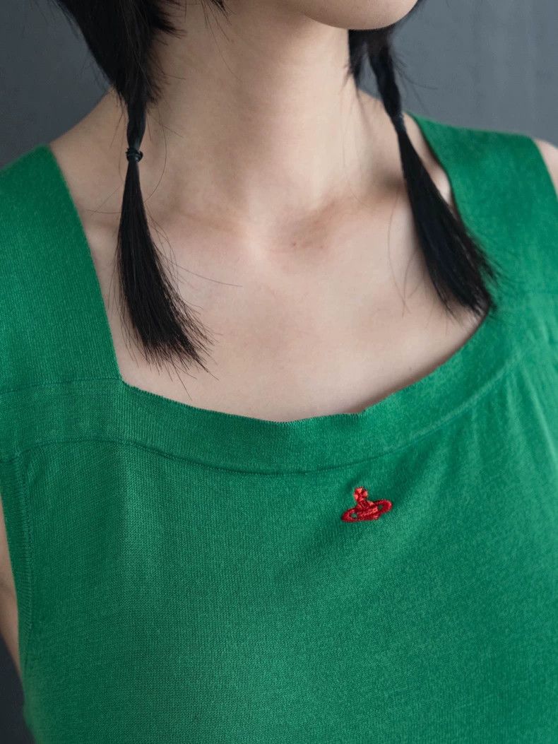 Vivienne Westwood Vivienne Westwood Green cross back strap knit top Size M / US 6-8 / IT 42-44 - 4 Thumbnail