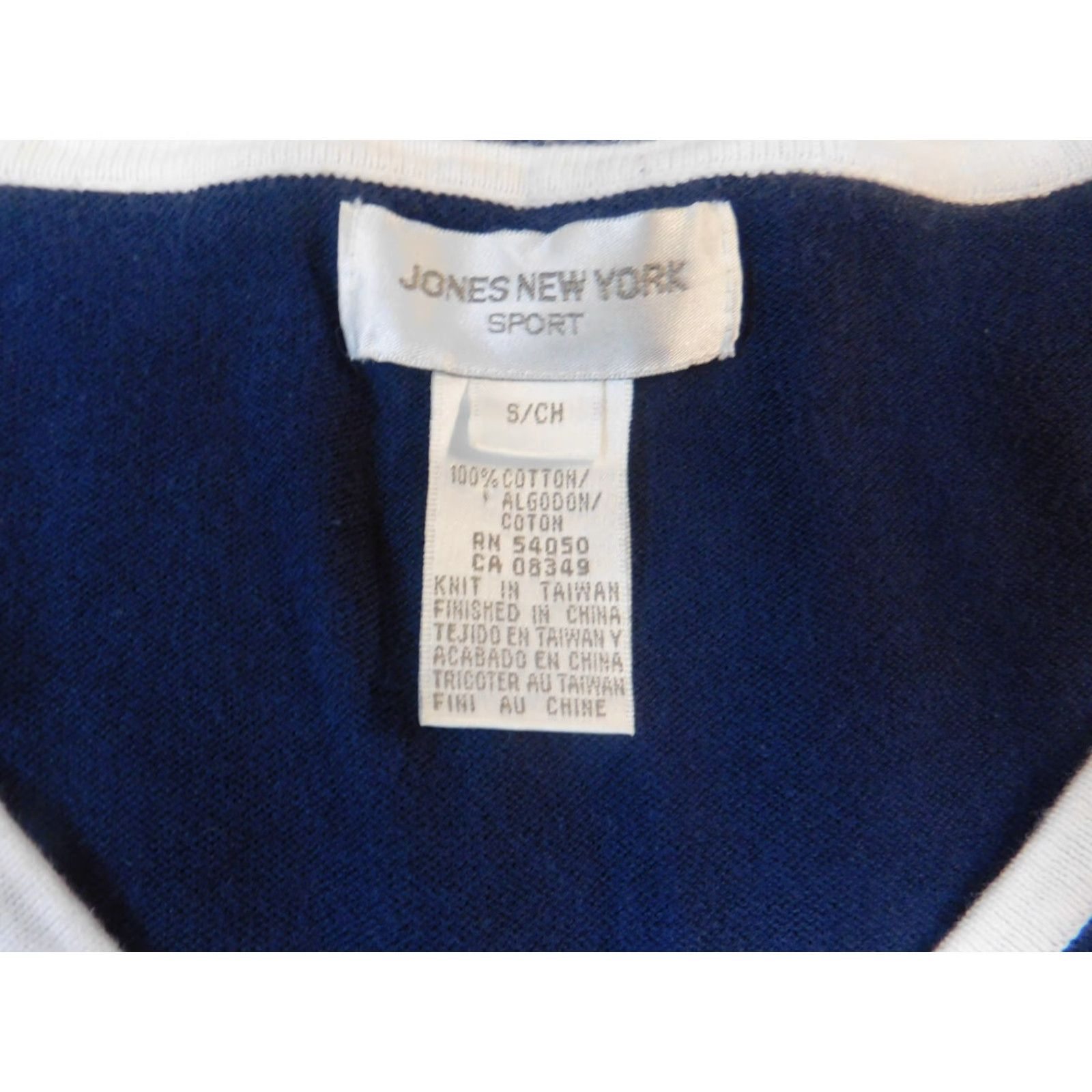 Jones New York Jones New York Sweater Womens Pullover V-Neck Blue Adult Small Size S / US 4 / IT 40 - 4 Thumbnail