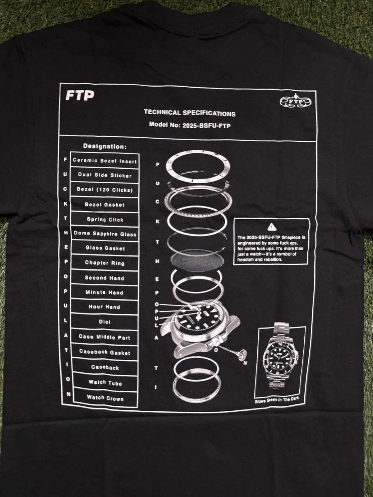 Fuck The Population FTP Technical Specs Tee Black (Size Large) Size US L / EU 52-54 / 3 - 2 Thumbnail
