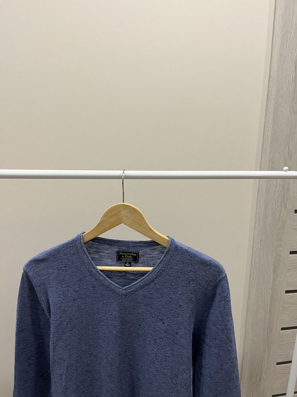 If Six Was Nine Abercrombie & Fitch Y2K Sweater Mens Blue Long Sleeve V Neck Size US M / EU 48-50 / 2 - 2 Thumbnail