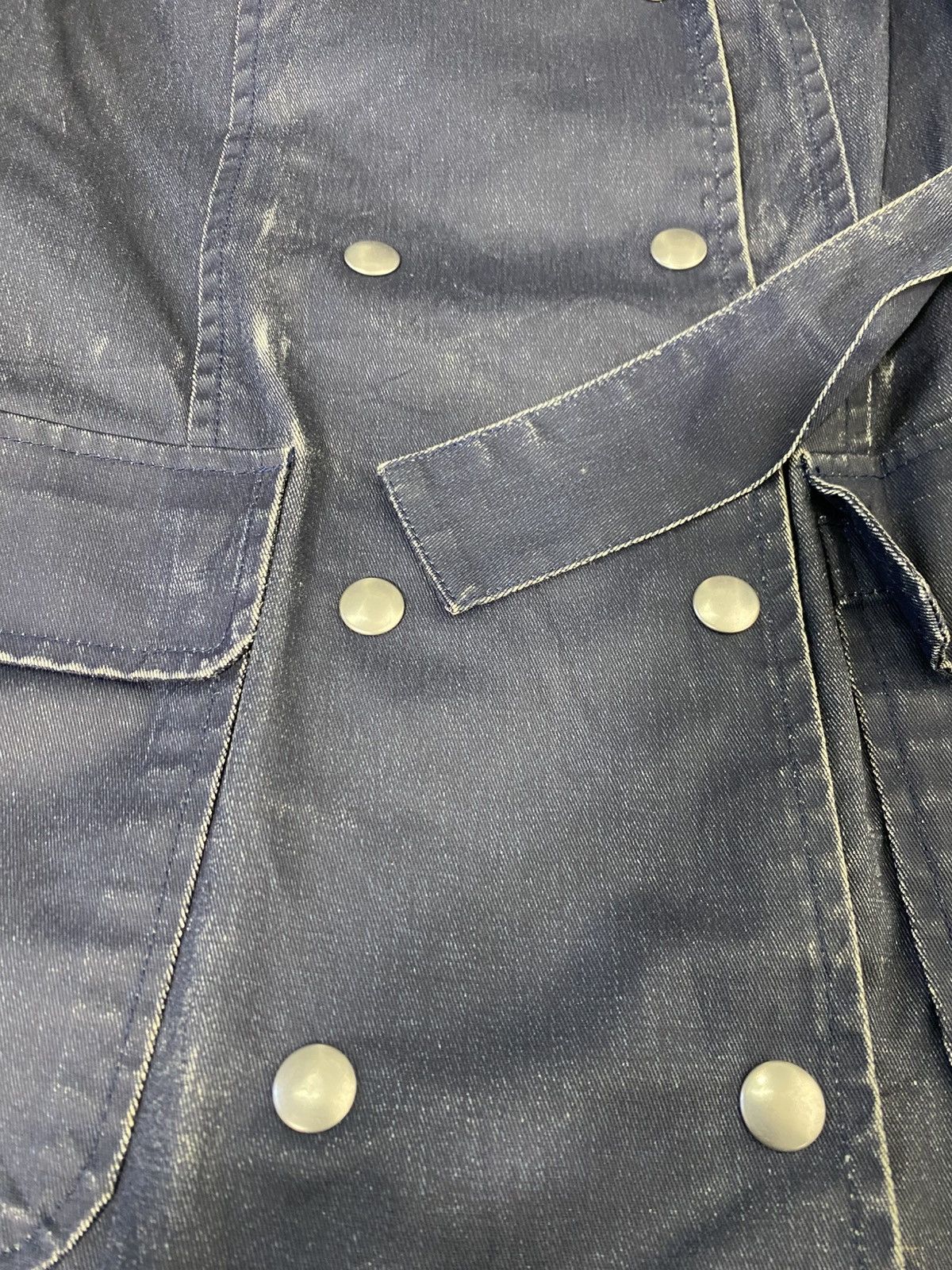 United Colors Of Benetton Rare United Color of Benetton Denim Trench Coat Size S / US 4 / IT 40 - 9 Thumbnail