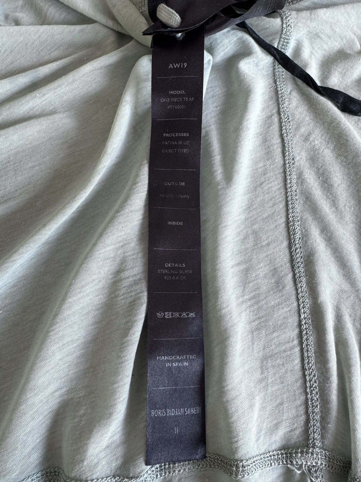 Boris Bidjan Saberi Boris Bidjan Saberi AW19 TS ONE PIECE RF Regular Fit T-shirt Size US S / EU 44-46 / 1 - 5 Thumbnail