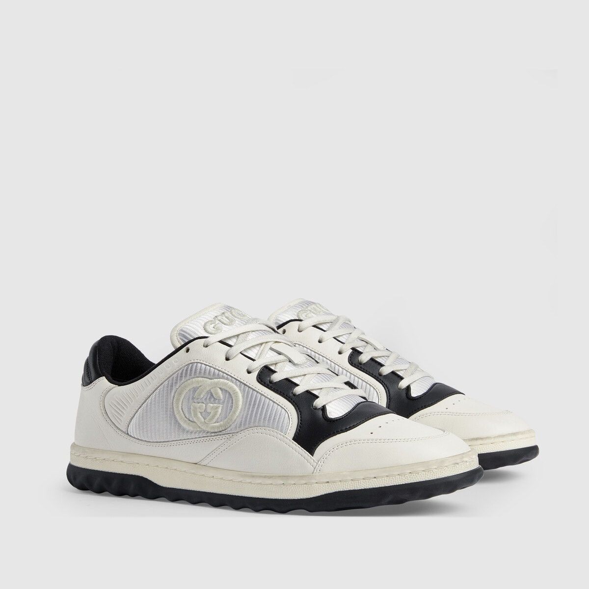 Gucci o1s1wg110125 MAC80 Low-Top Sneakers in White/Black Size US 7.5 / EU 40-41 - 2 Thumbnail