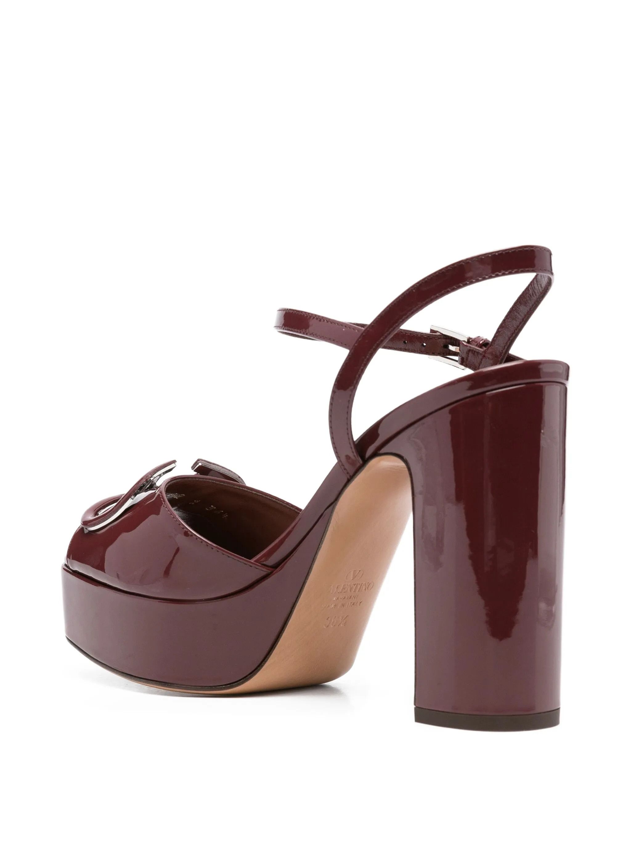 Valentino os11x0126 VLogo Signature Platform Sandals in Burgundy Size US 11 / IT 41 - 3 Thumbnail
